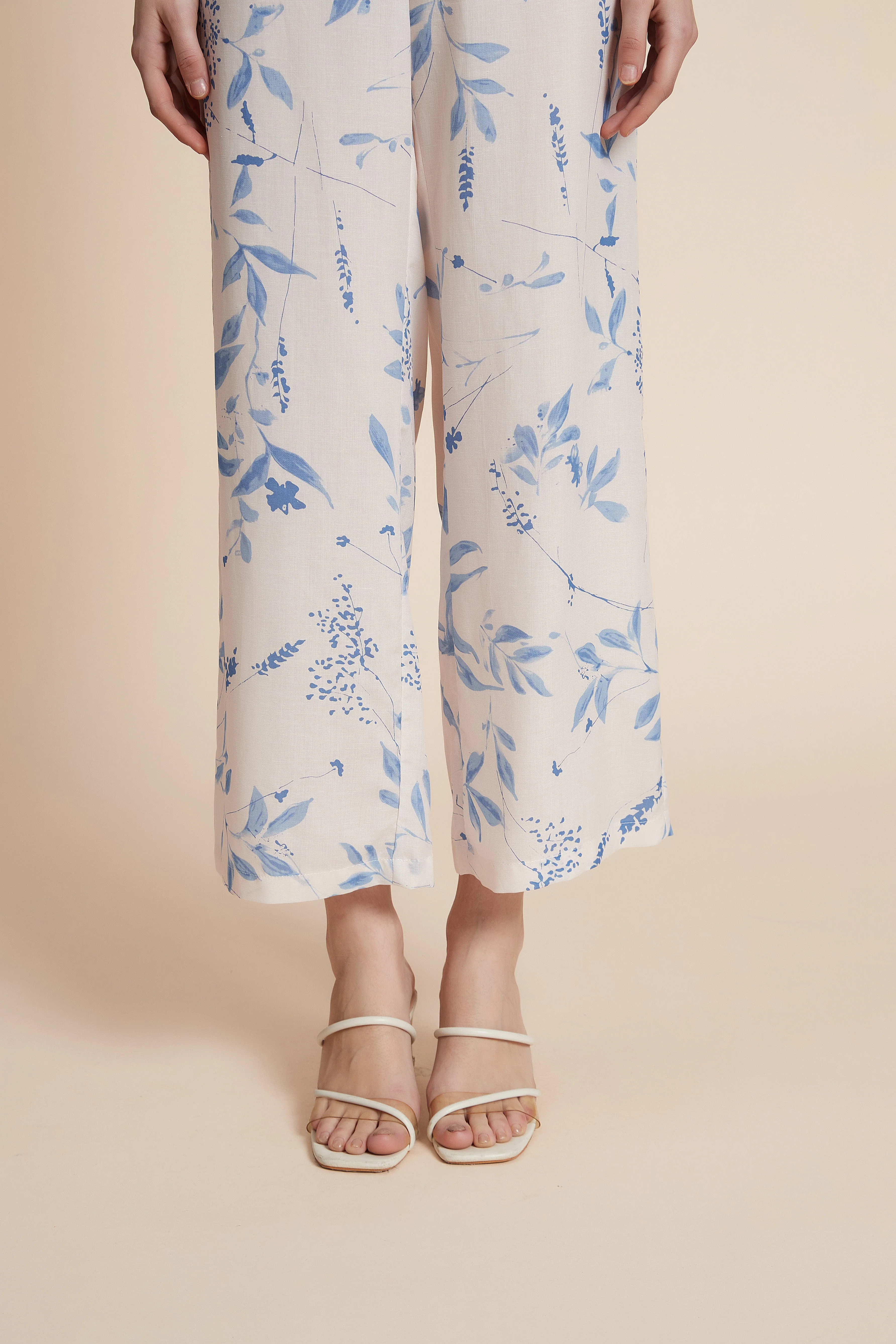 Print wide-leg trousers - Image 8