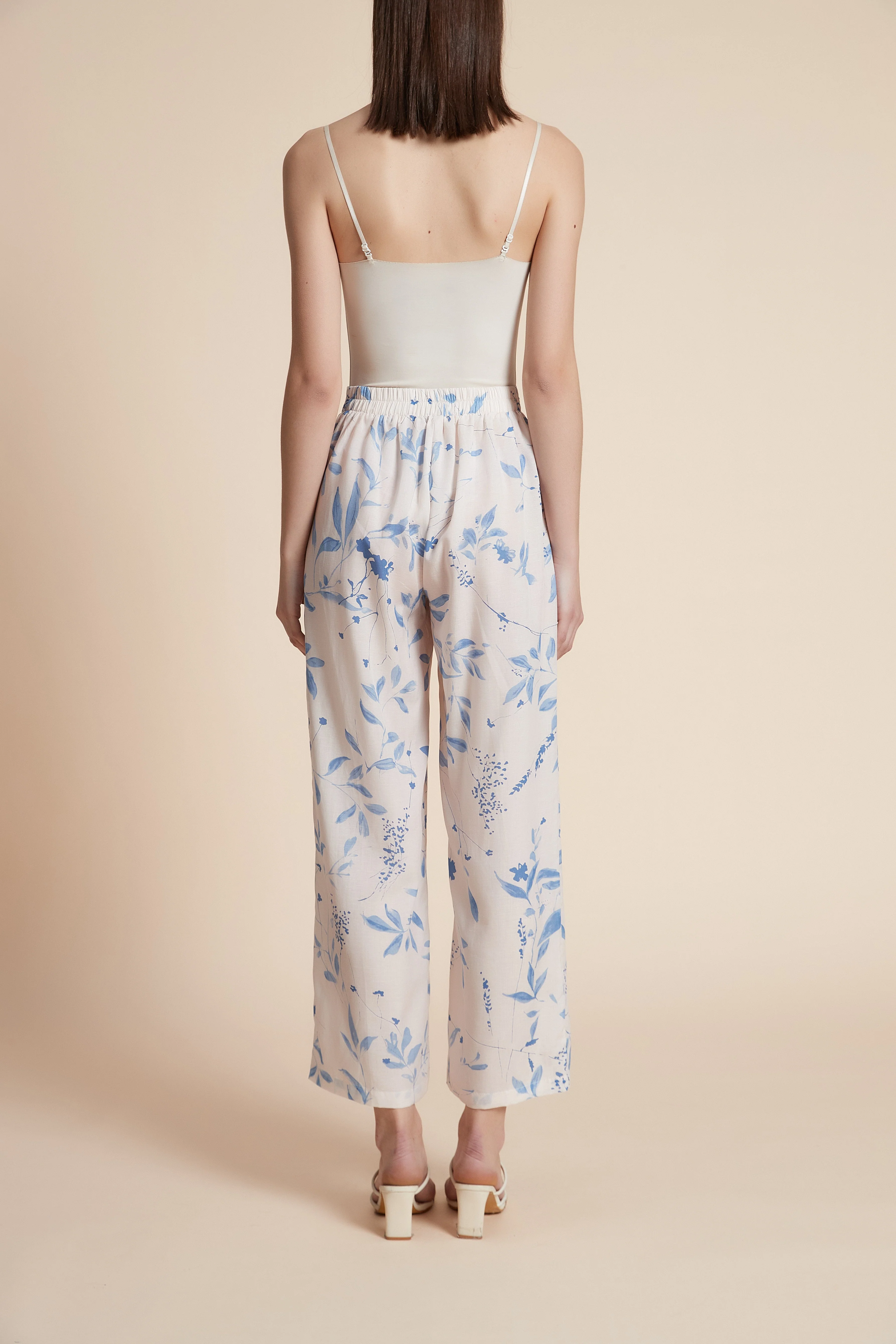 Print wide-leg trousers - Image 9