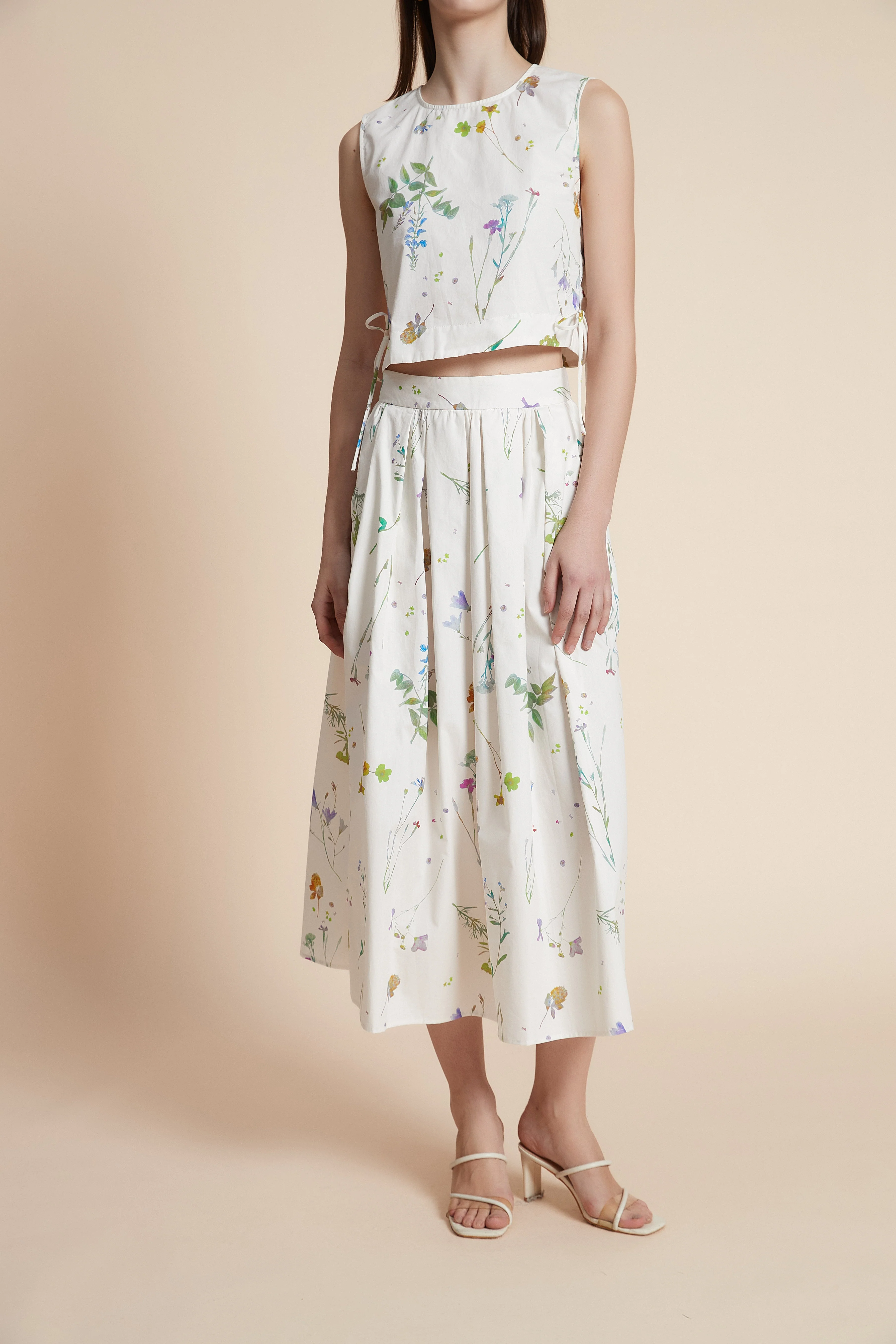Floral Wide-Leg Midi Skirt - Image 5