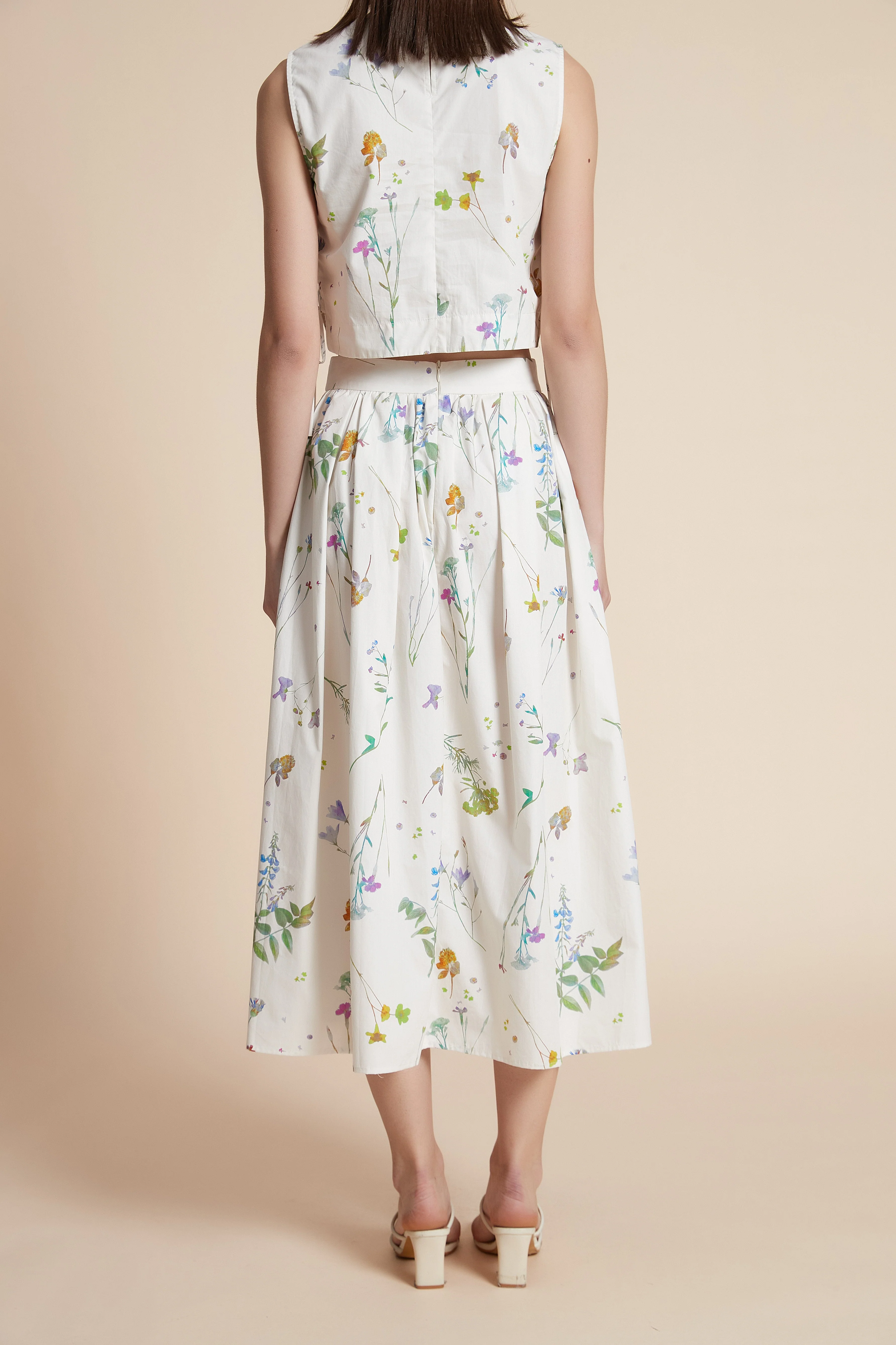 Floral Wide-Leg Midi Skirt - Image 8