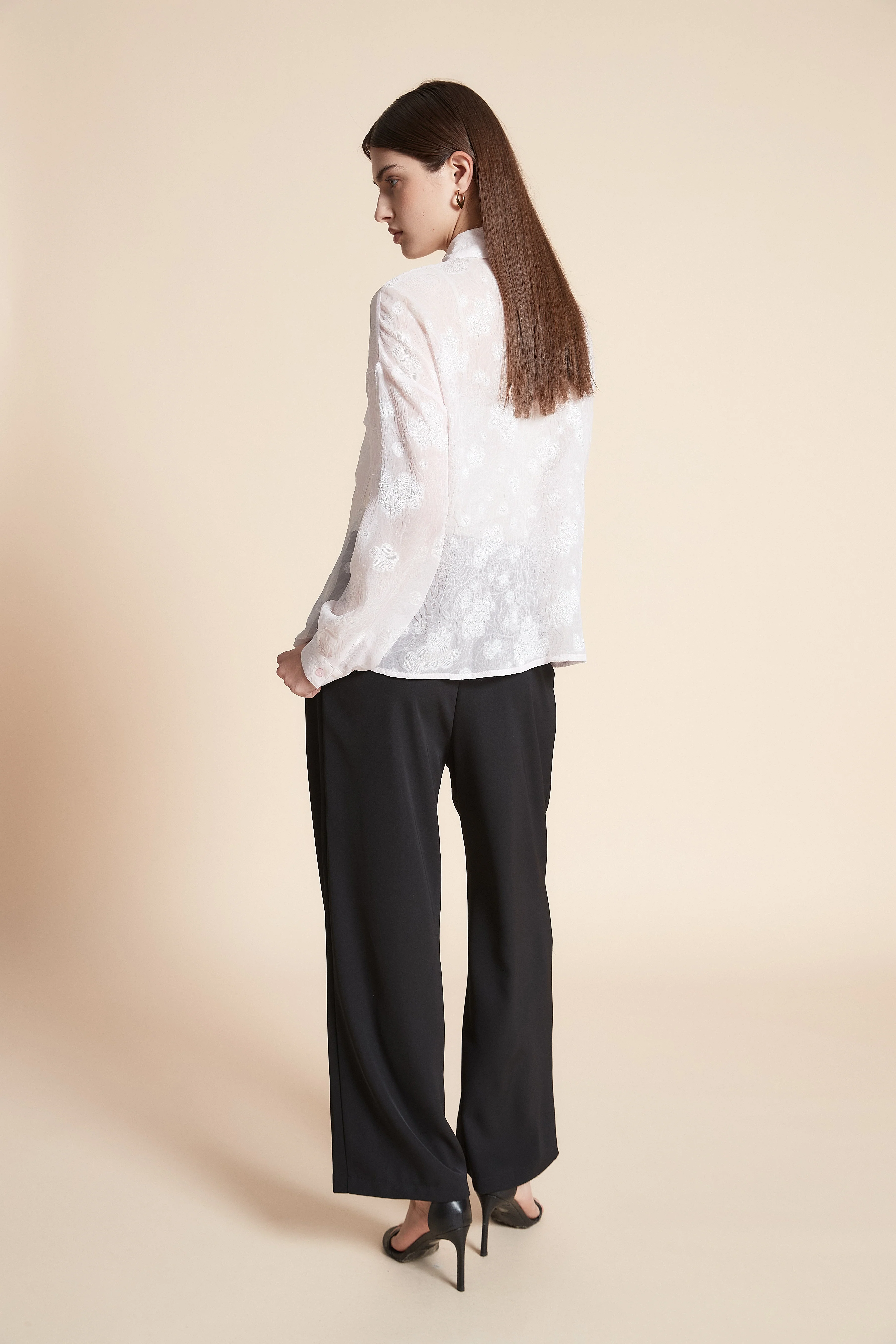Long Sleeve Mid-Length Shirt with Pockets - Image 7
