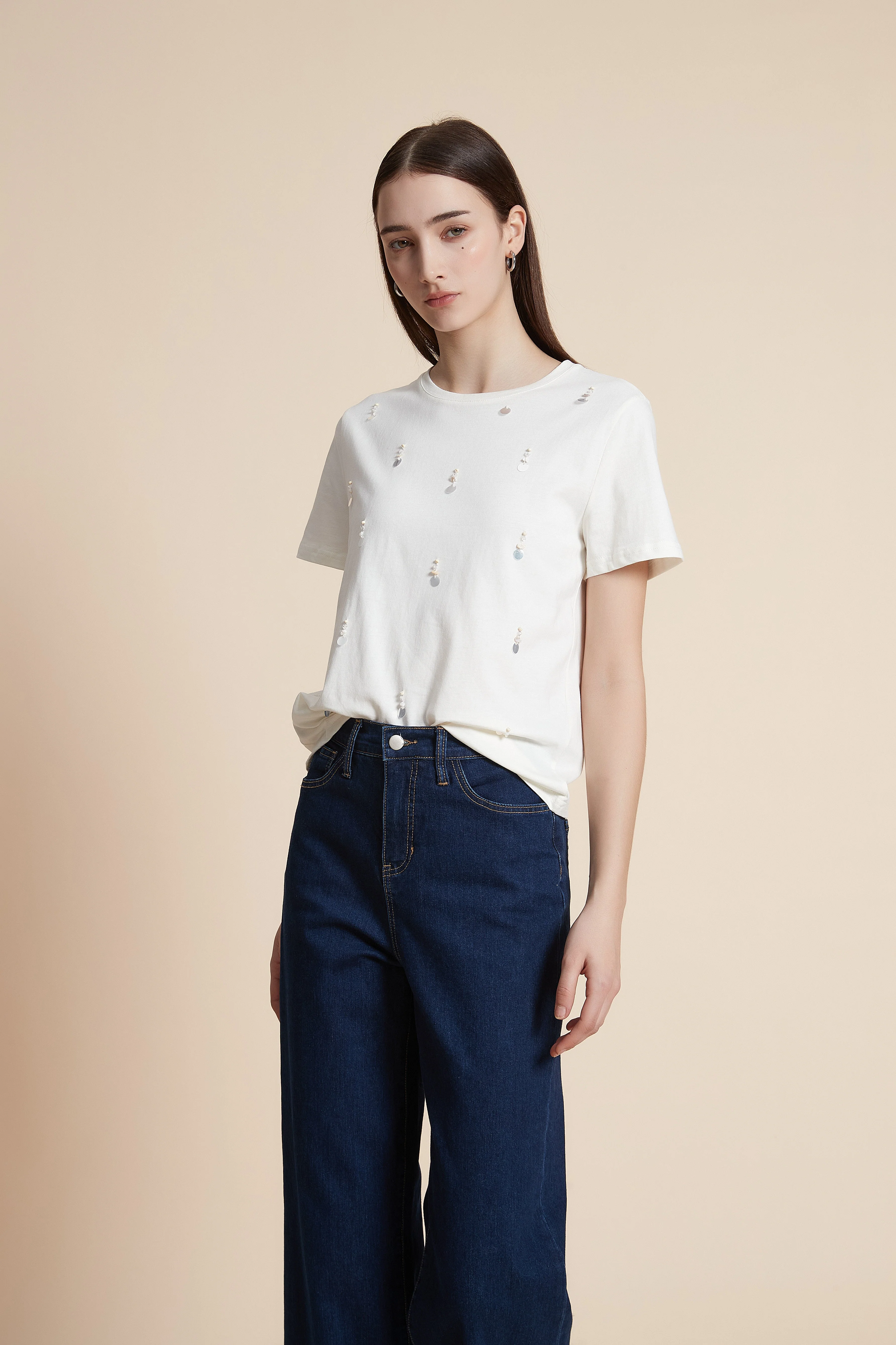 Short-sleeved waist-length T-shirt - Image 6