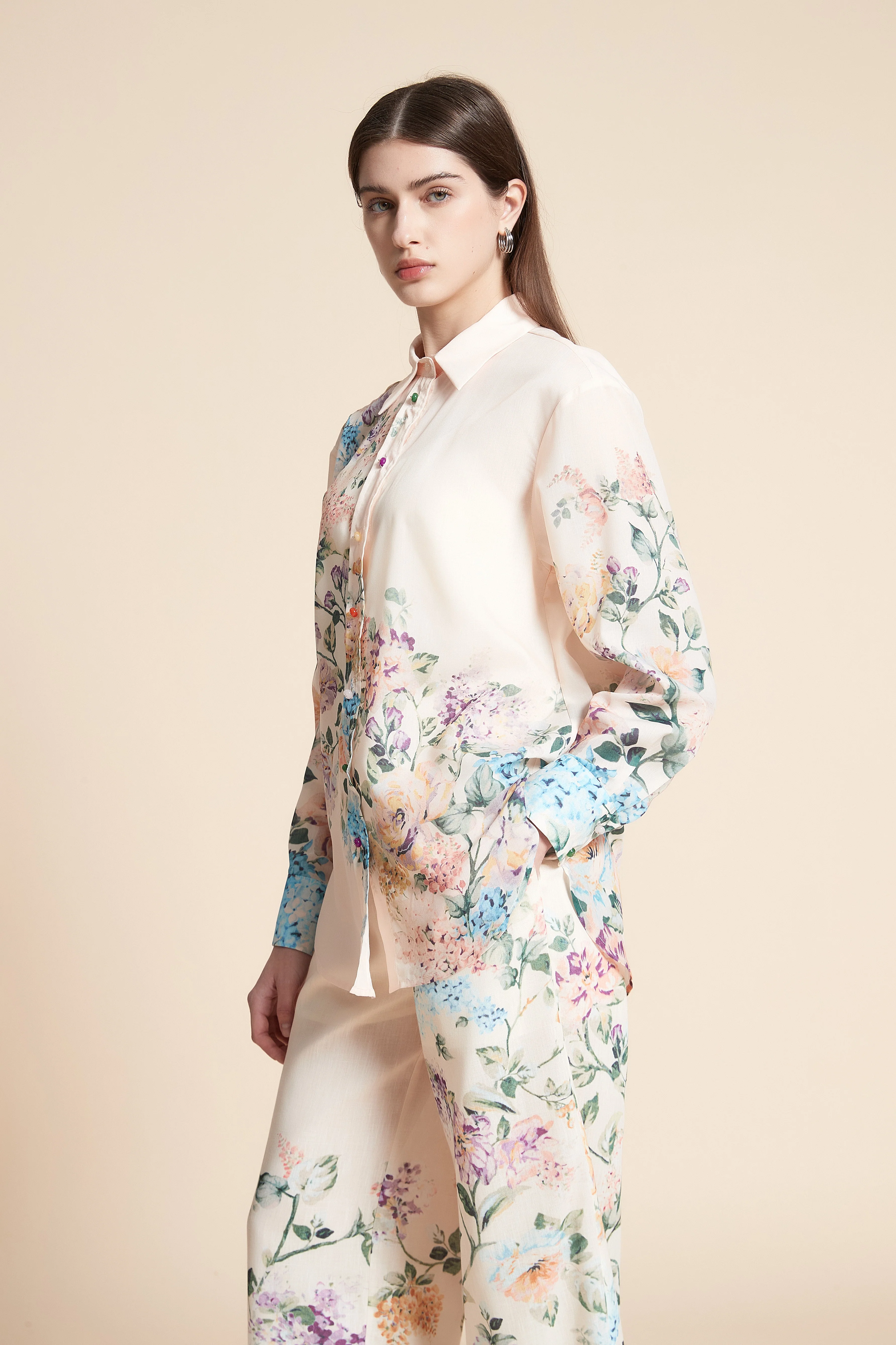 Long Sleeve Floral Print Shirt - Image 3