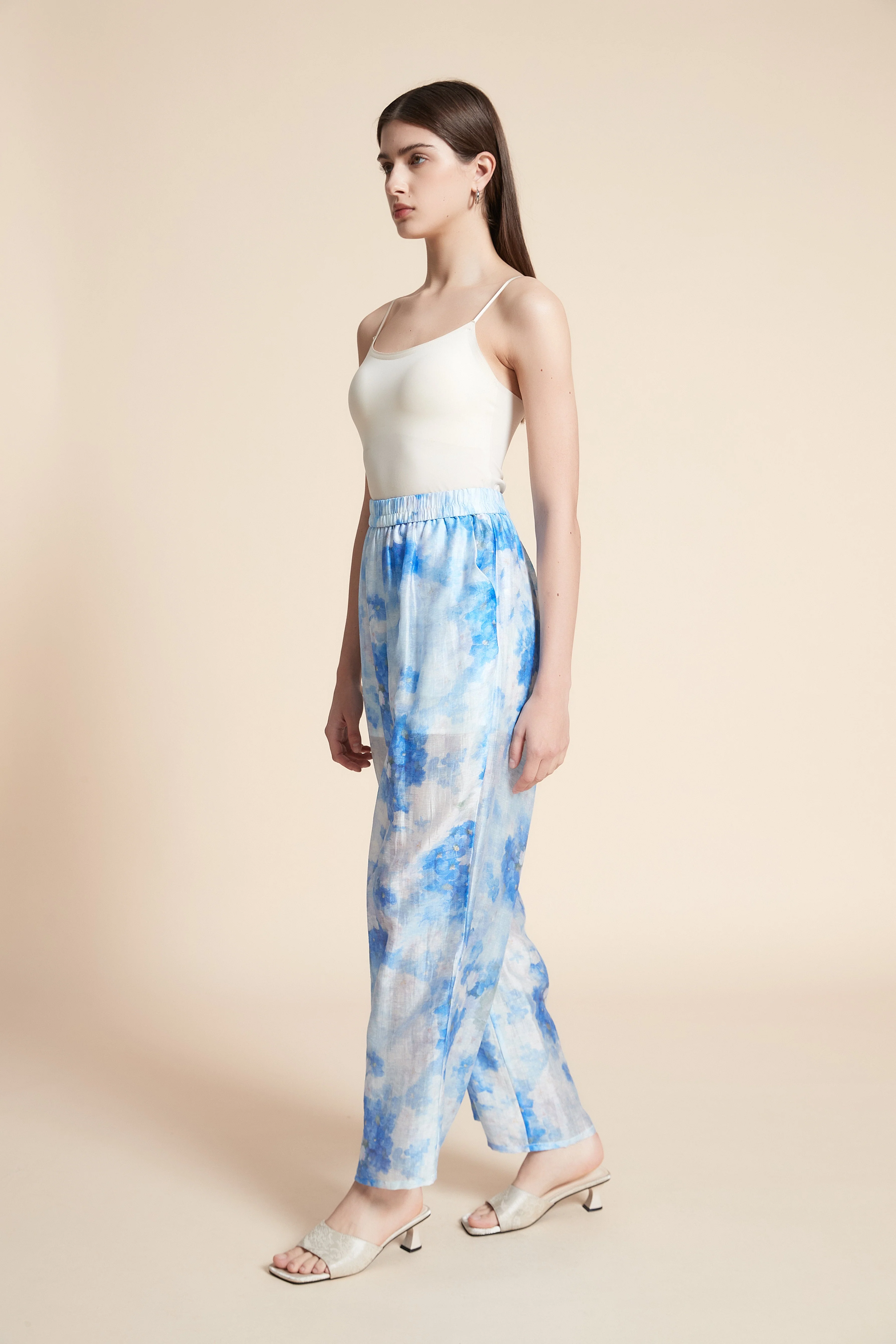 Wide Two-Tone Printed Pants - Image 2