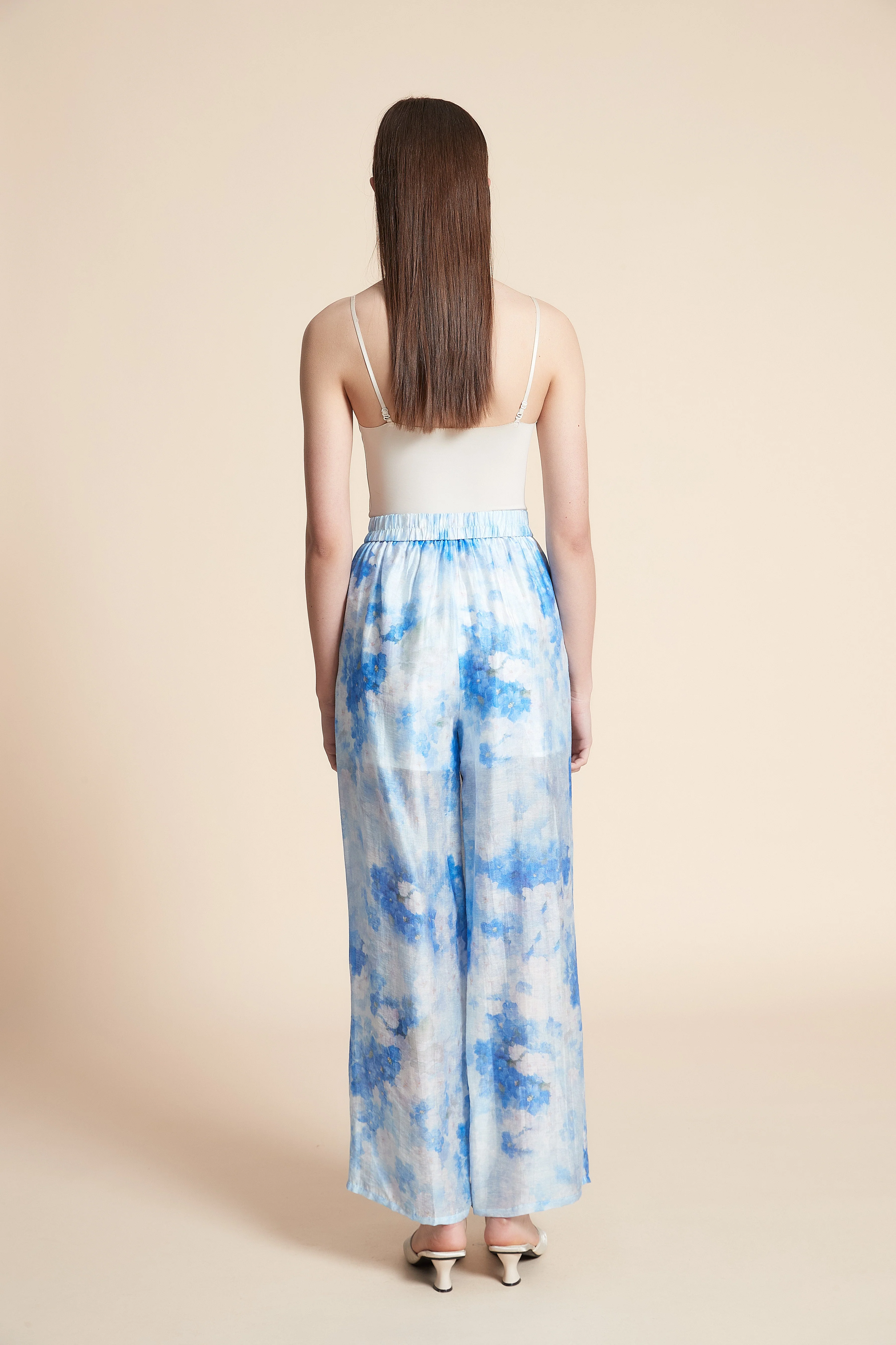 Wide Two-Tone Printed Pants - Image 6