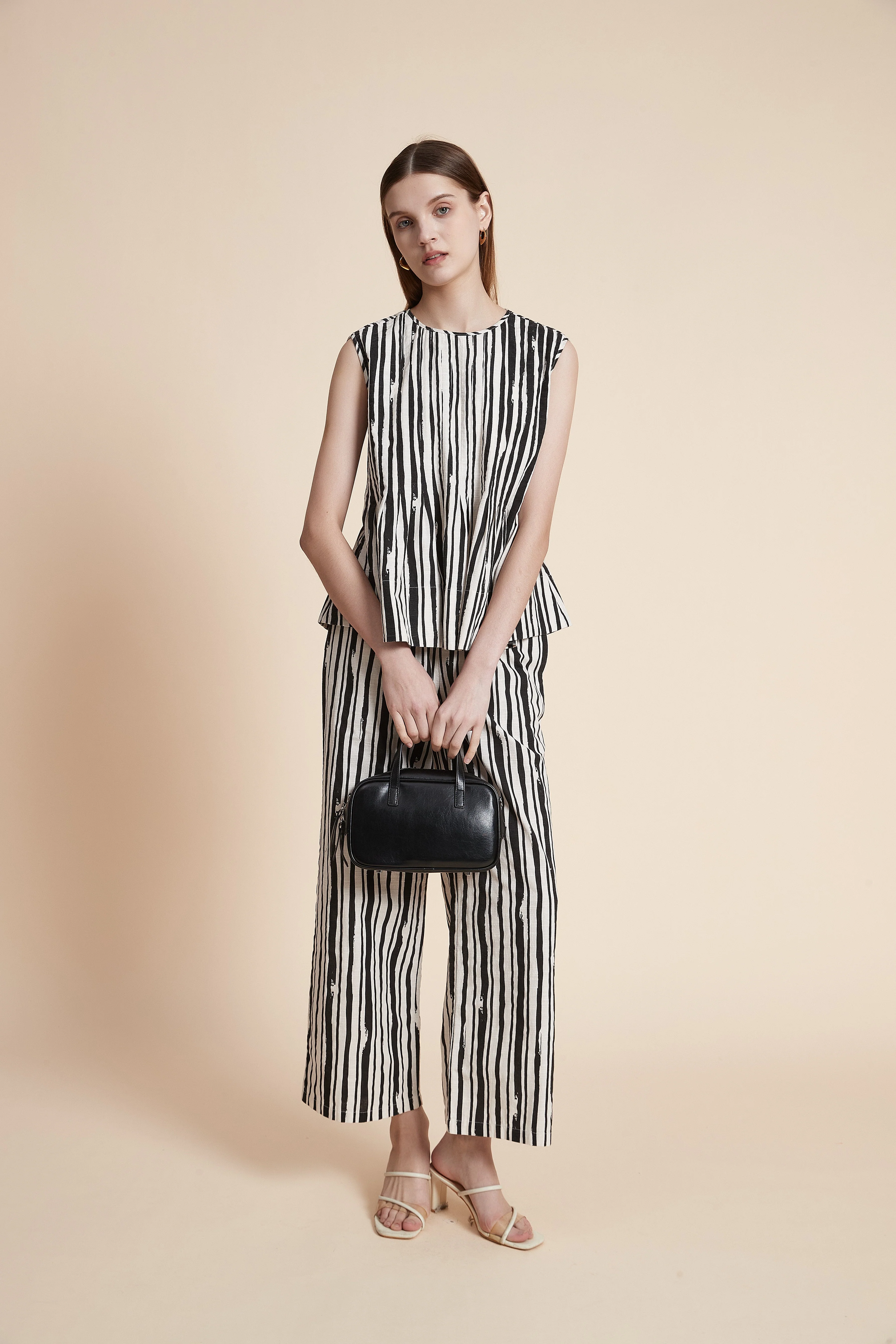 Striped Sleeveless Blouse - Image 3
