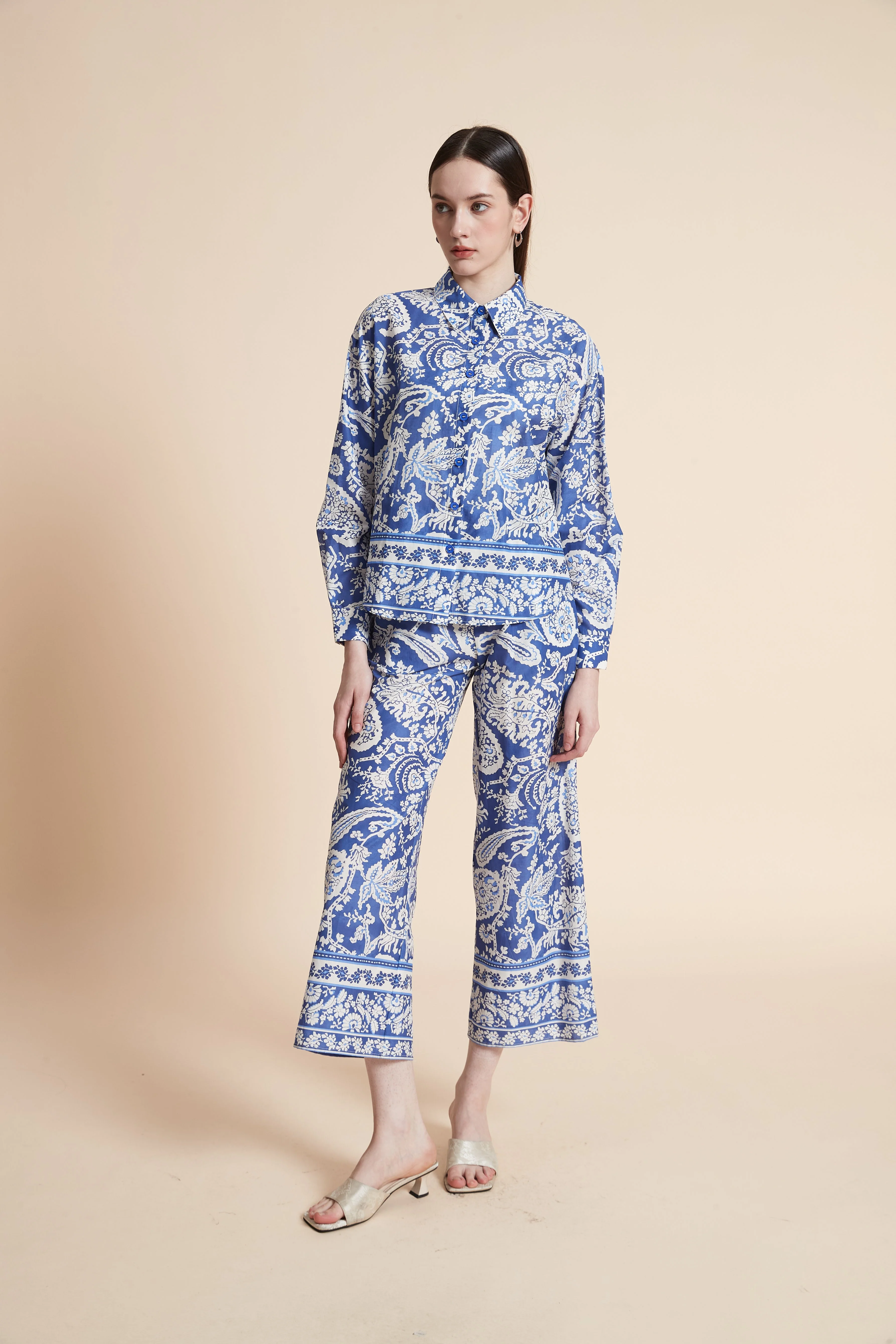 Long Sleeve Printed Blouse - Image 2