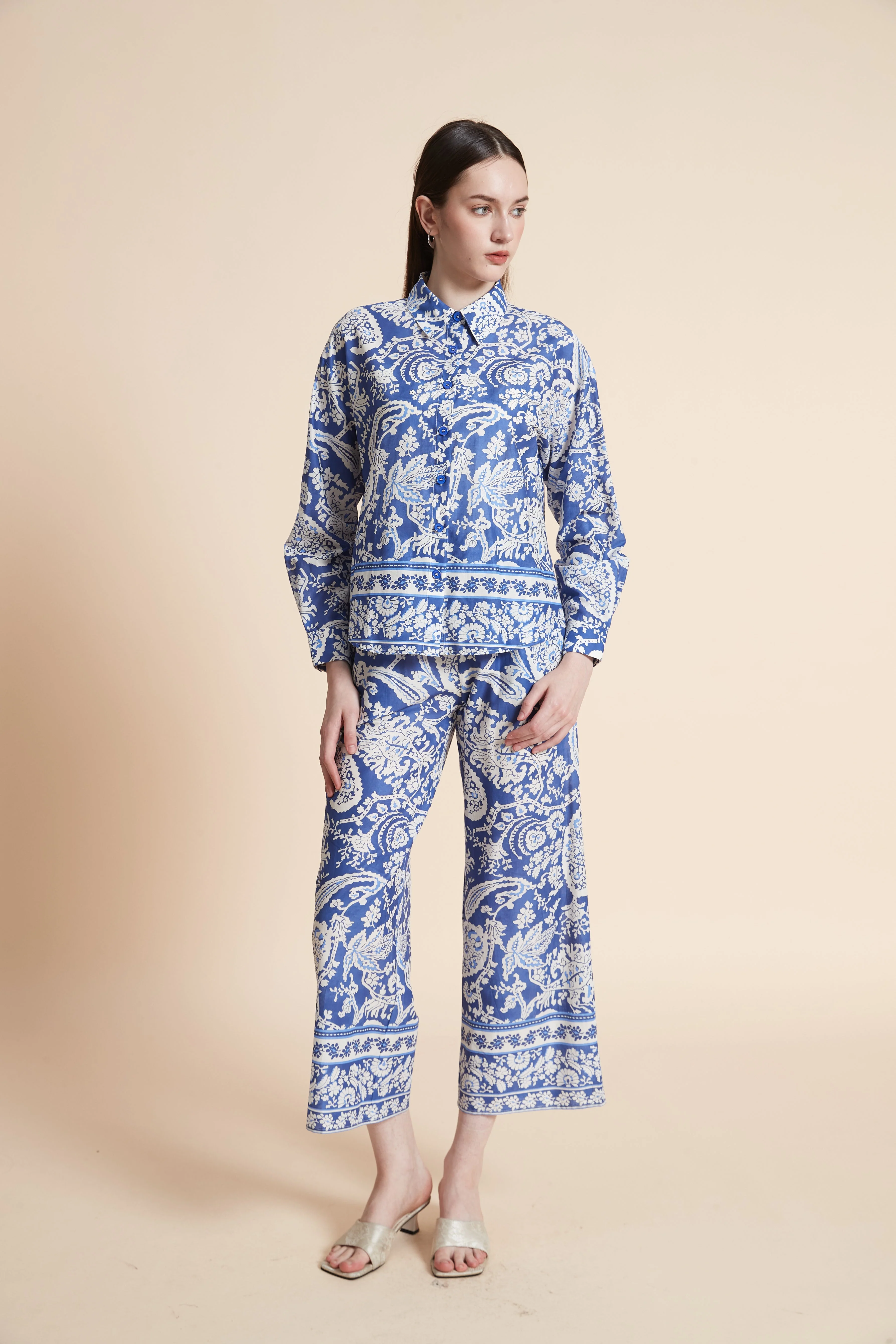 Long Sleeve Printed Blouse - Image 3
