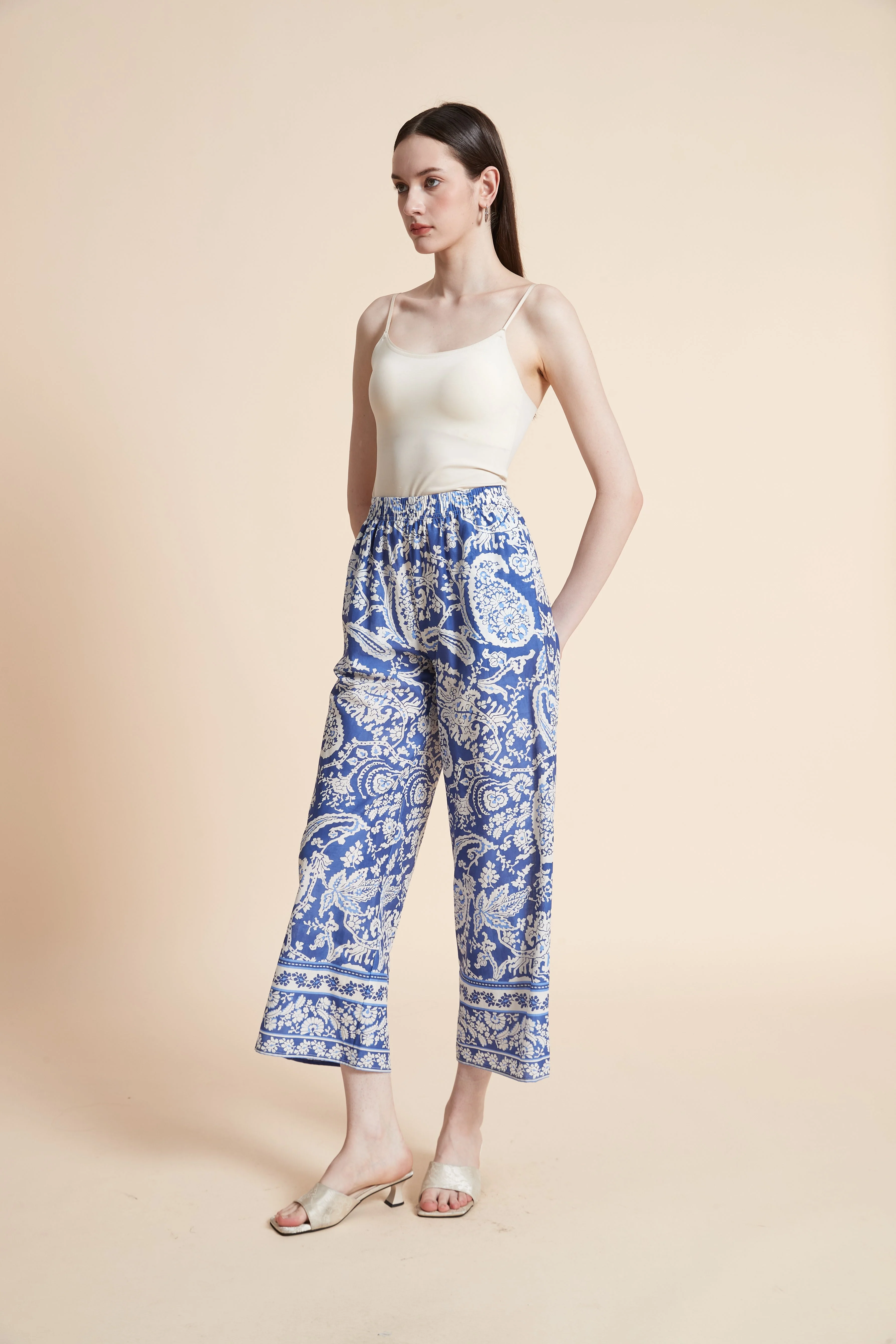 Wide Printed Long Pants - Image 3