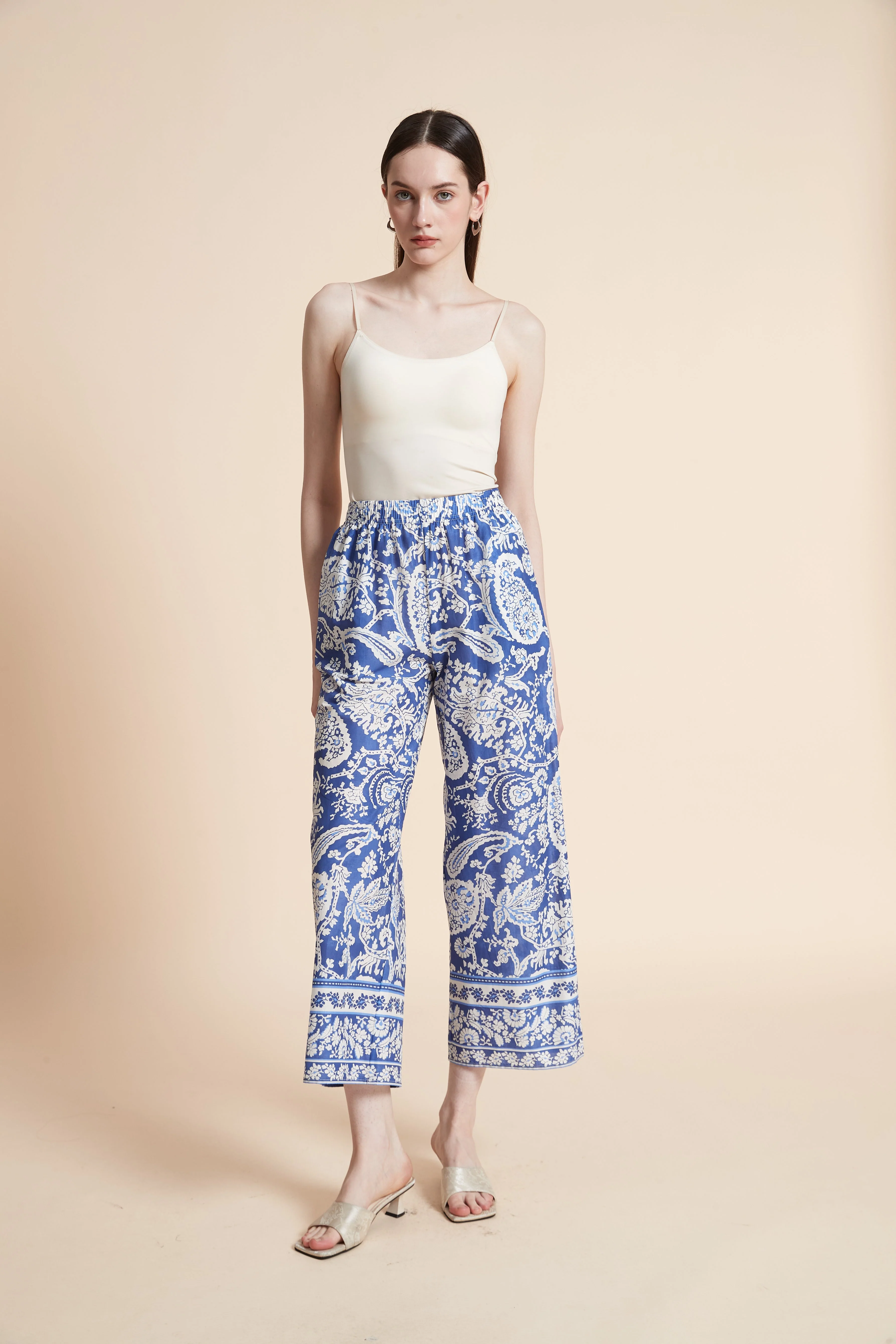 Wide Printed Long Pants - Image 4
