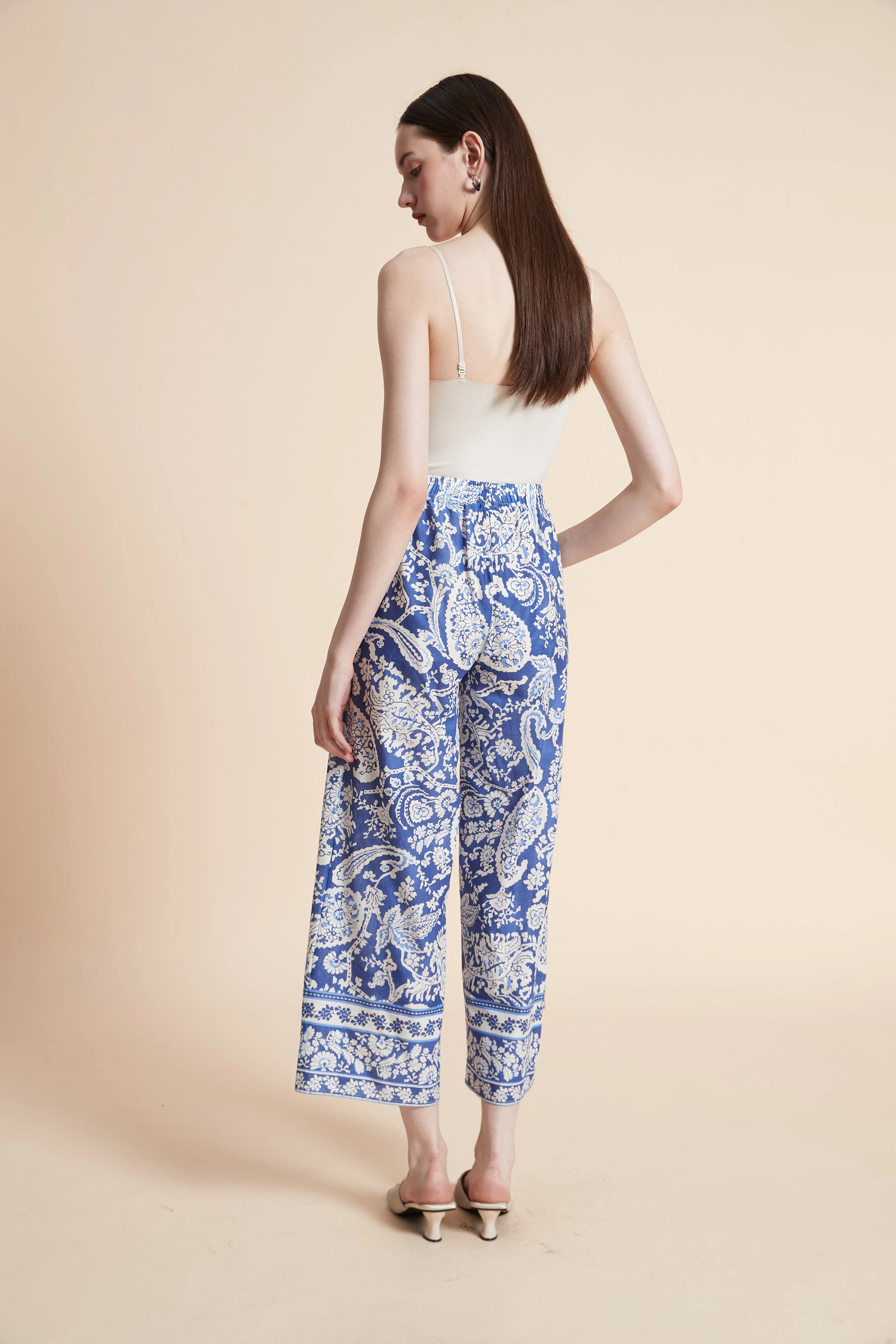 Wide Printed Long Pants - Image 7