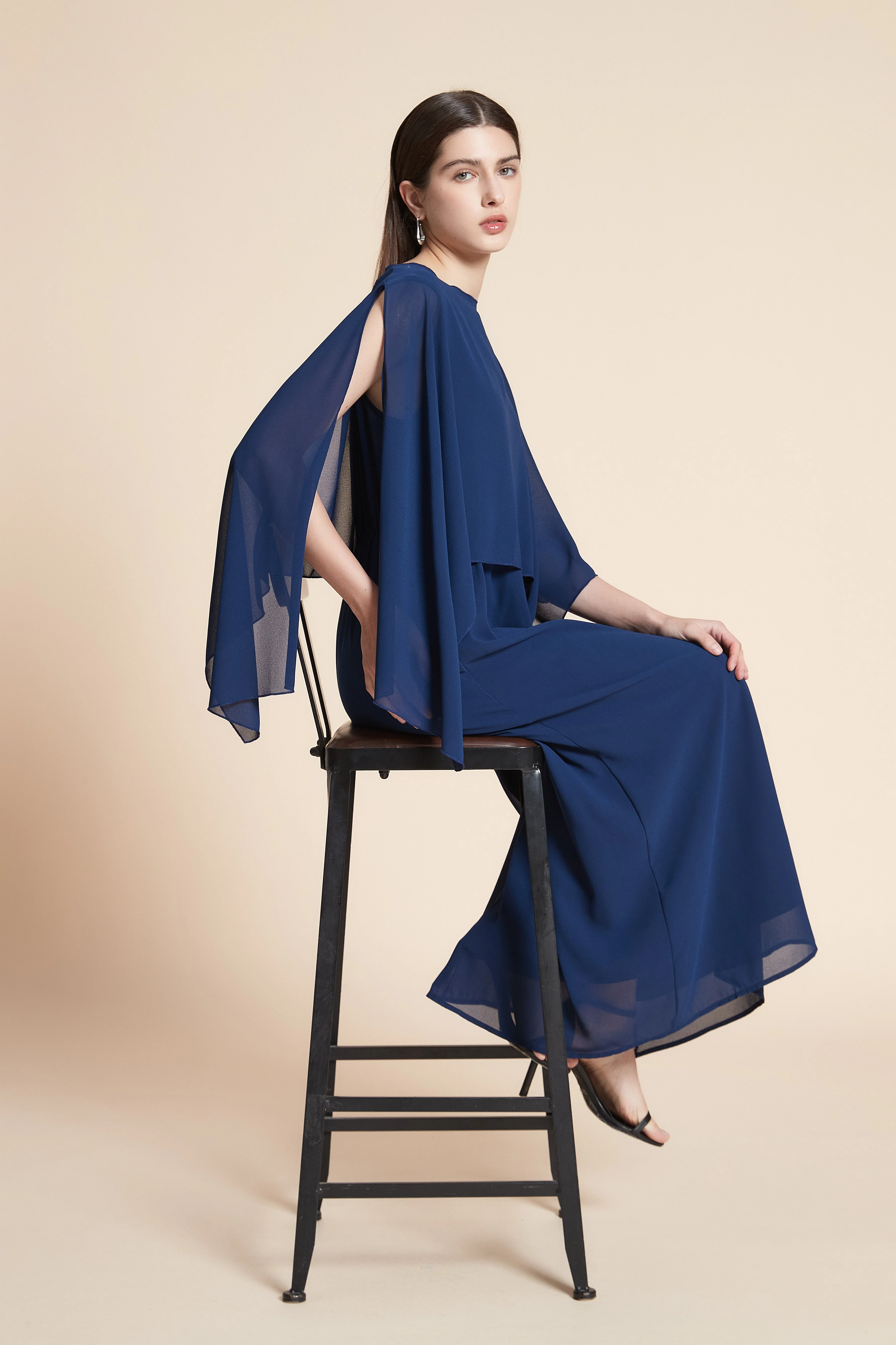 Plain Long Sleeve Maxi Dress - Image 5