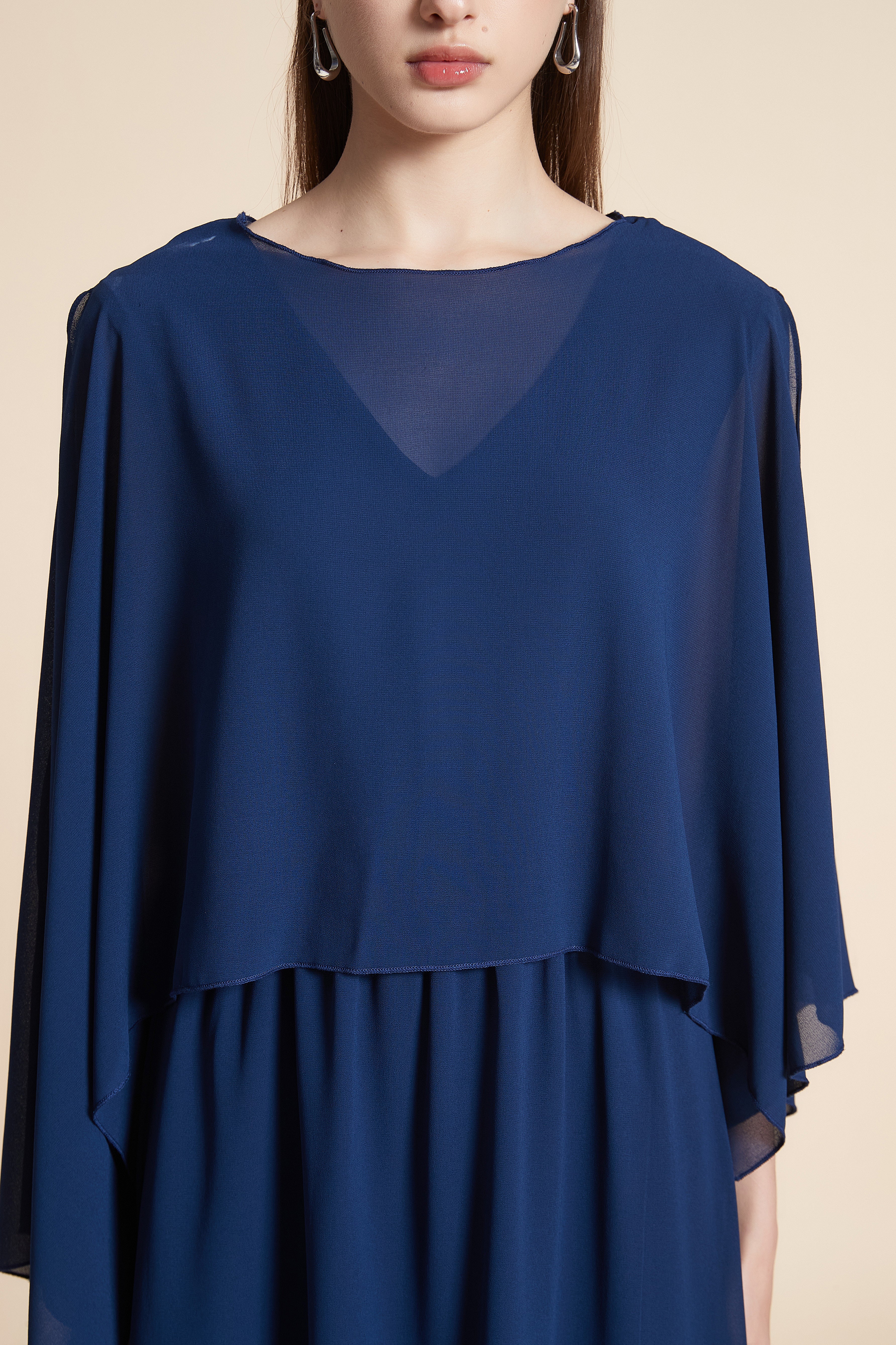 Plain Long Sleeve Maxi Dress - Image 7