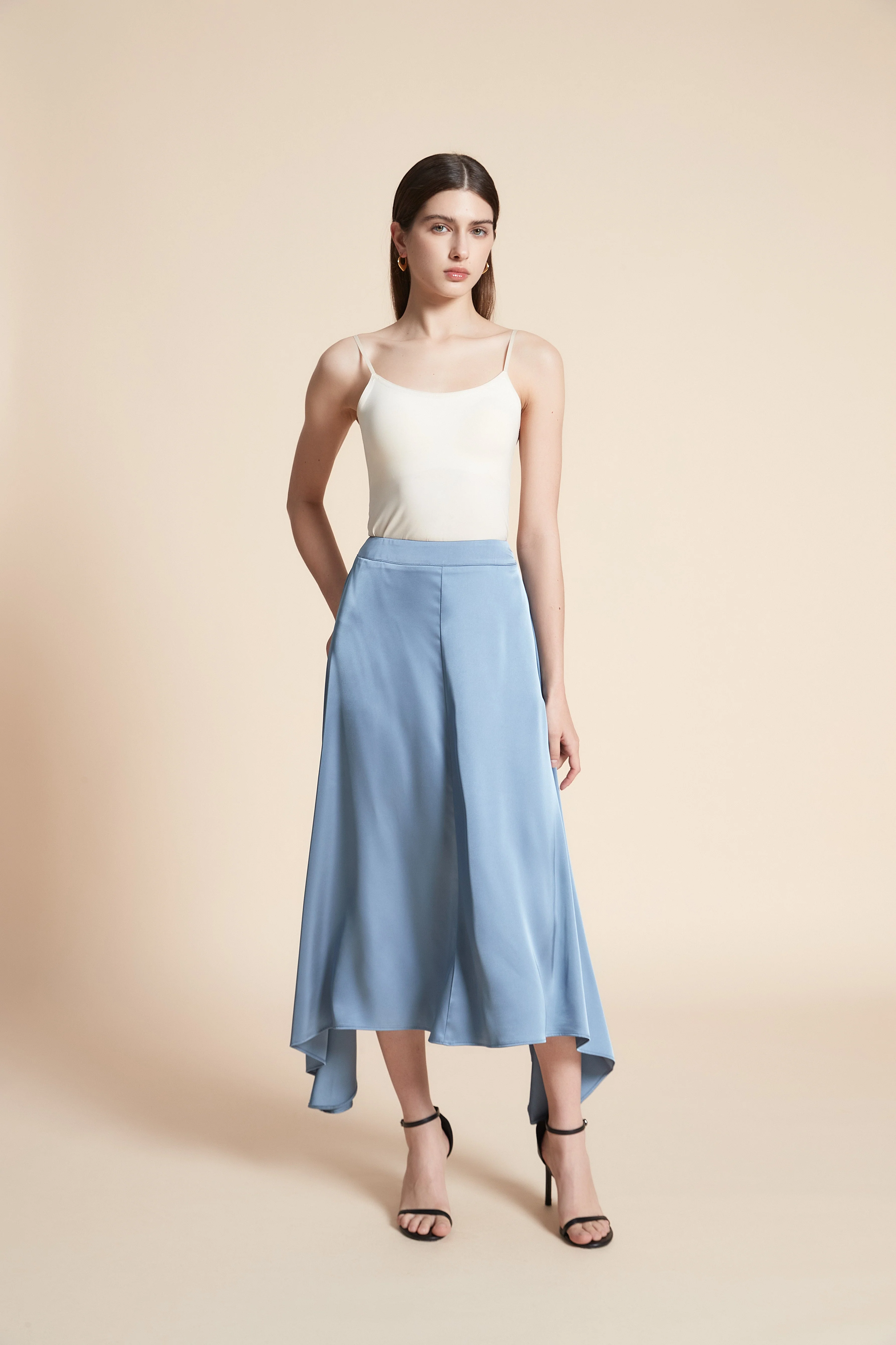 Solid Midi Skirt - Image 3