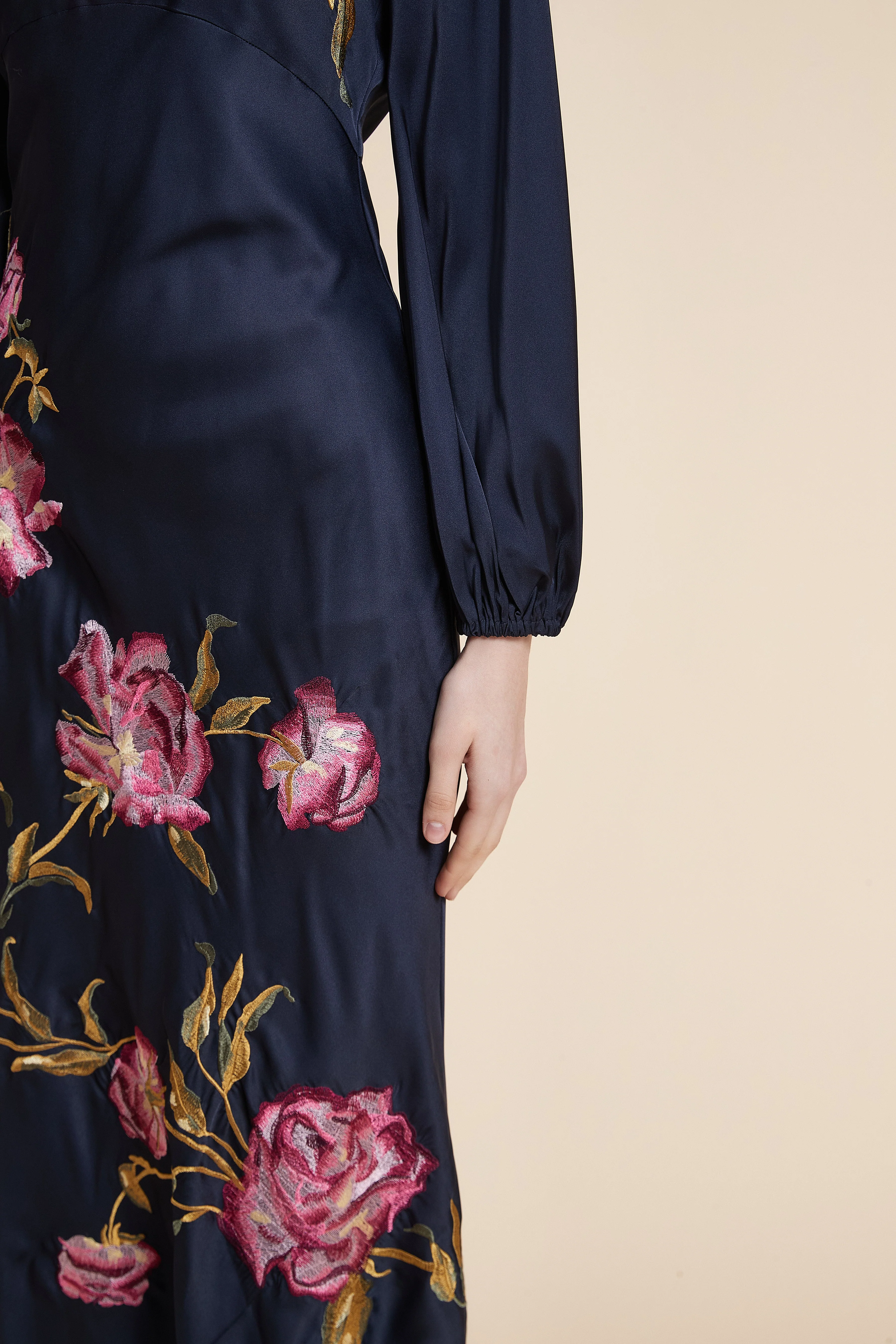 Long Sleeve Printed Midi Dress - Image 6