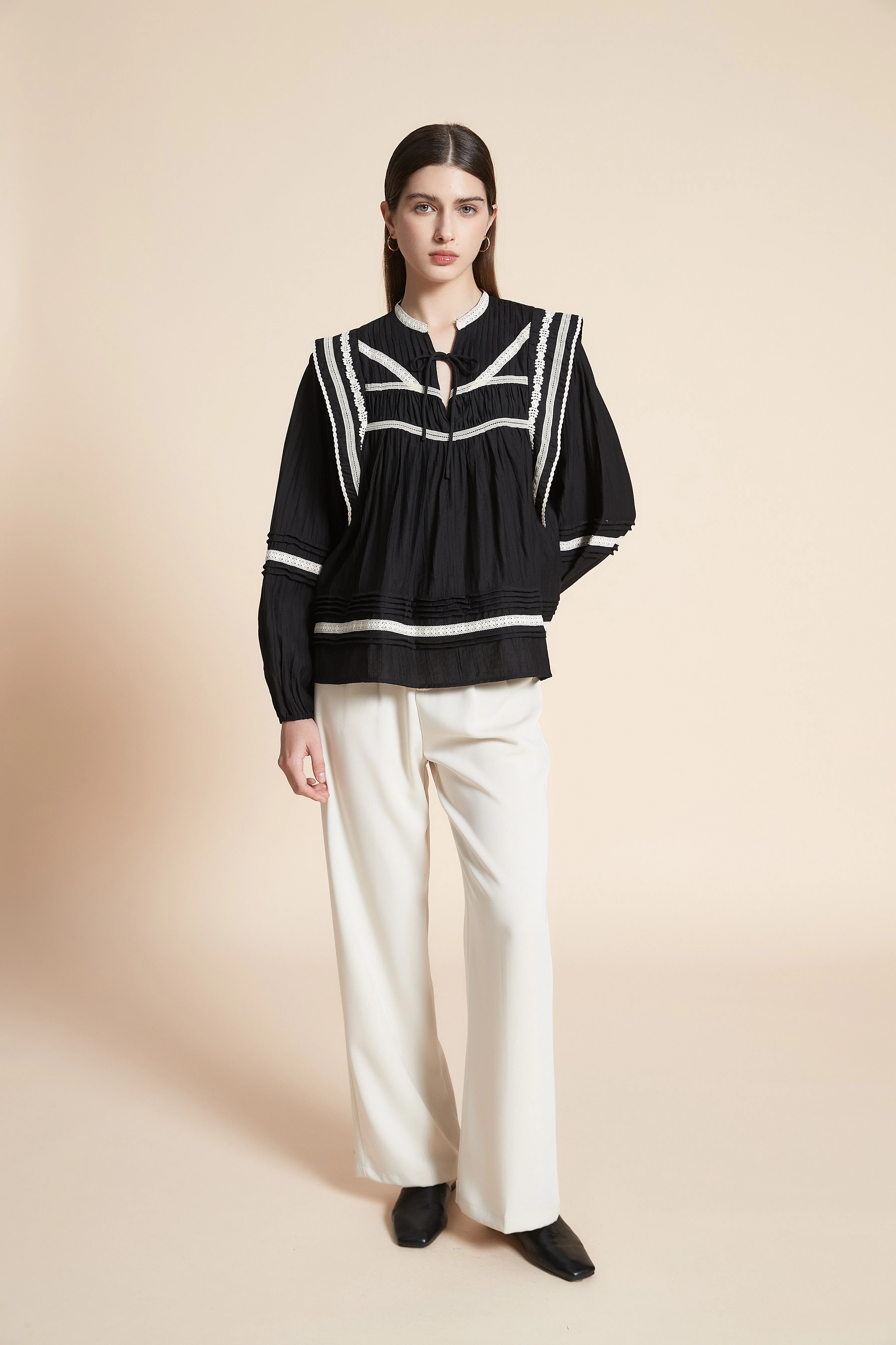 Long Sleeve Mid-Length Blouse - Image 2