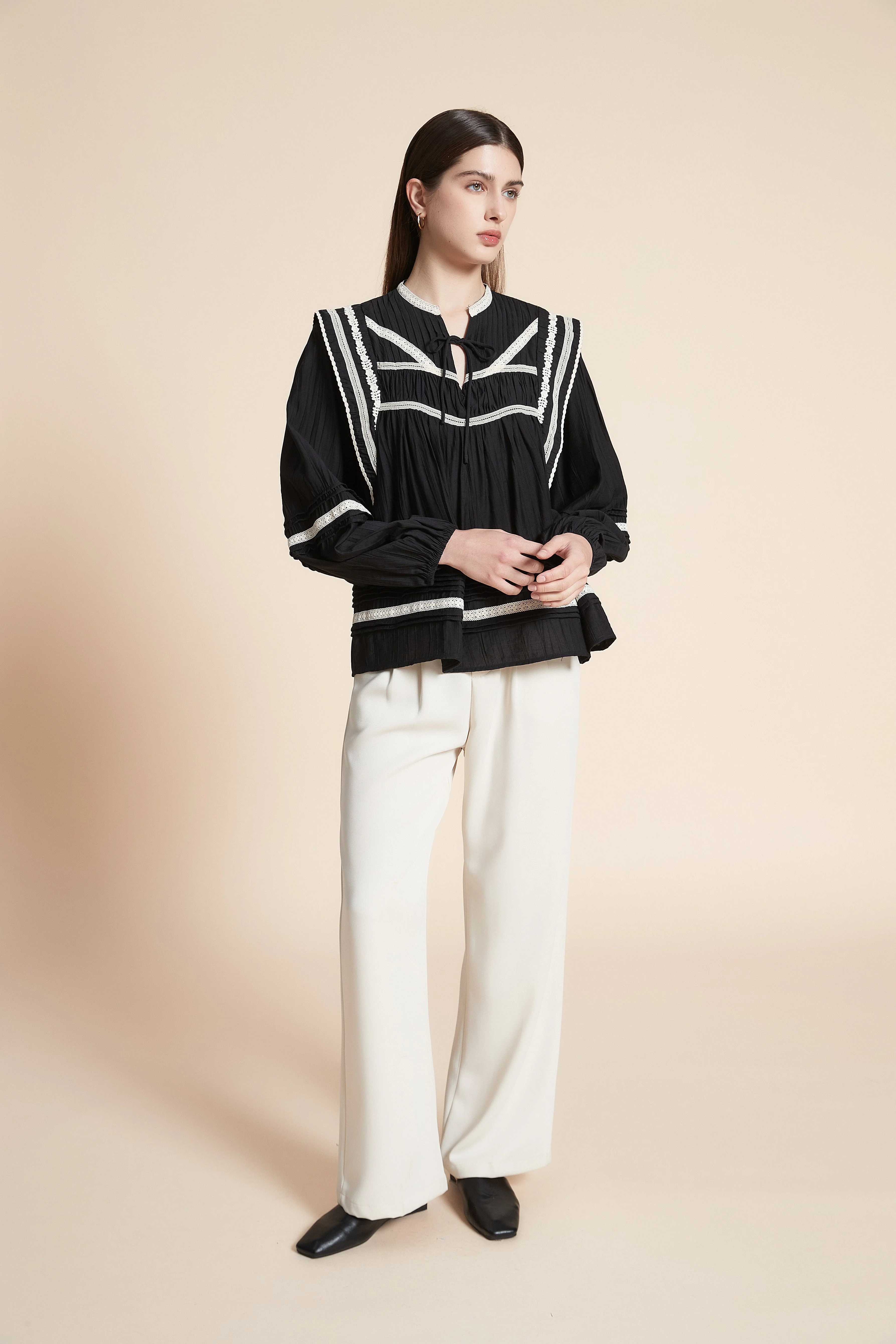 Long Sleeve Mid-Length Blouse - Image 4