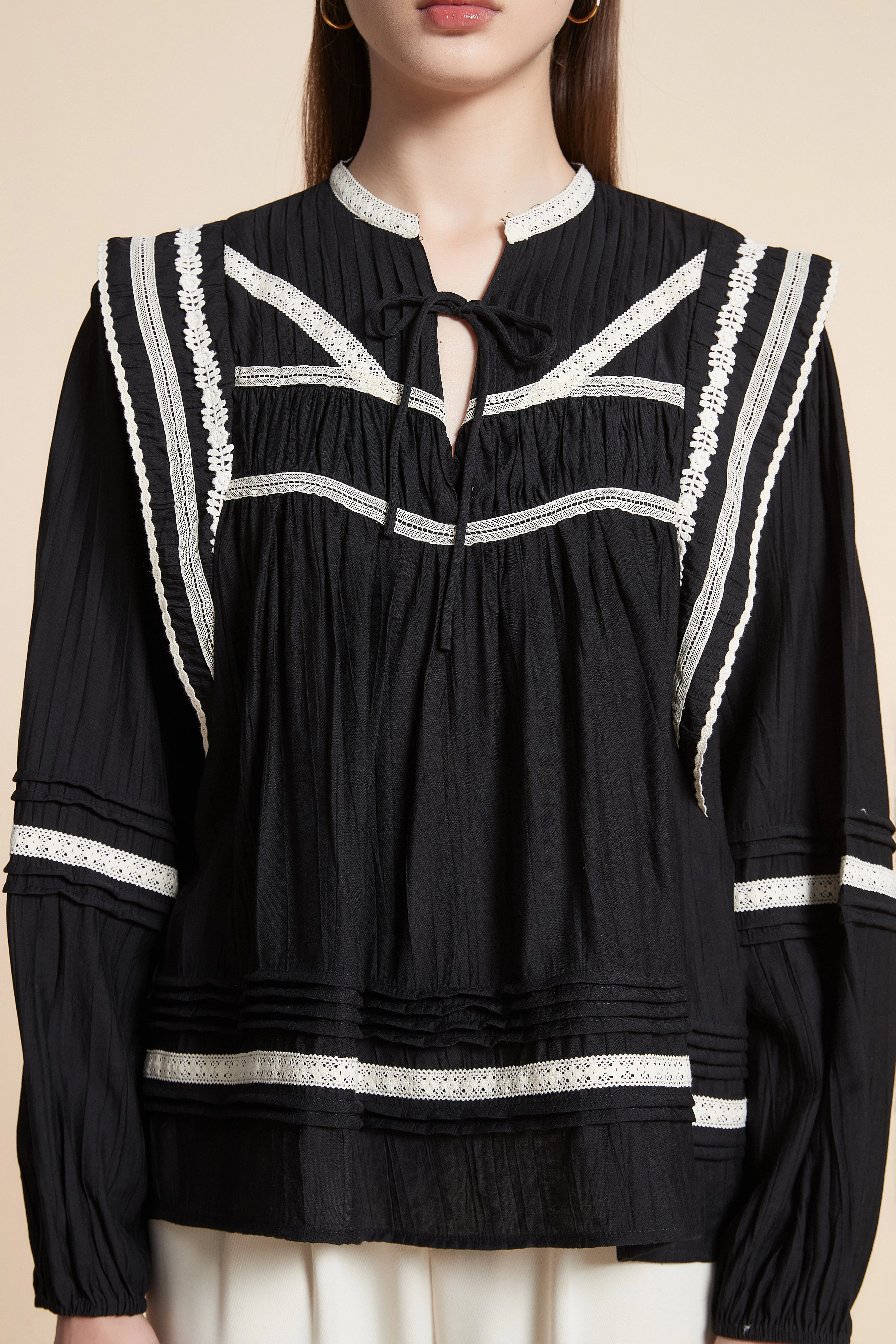 Long Sleeve Mid-Length Blouse - Image 5