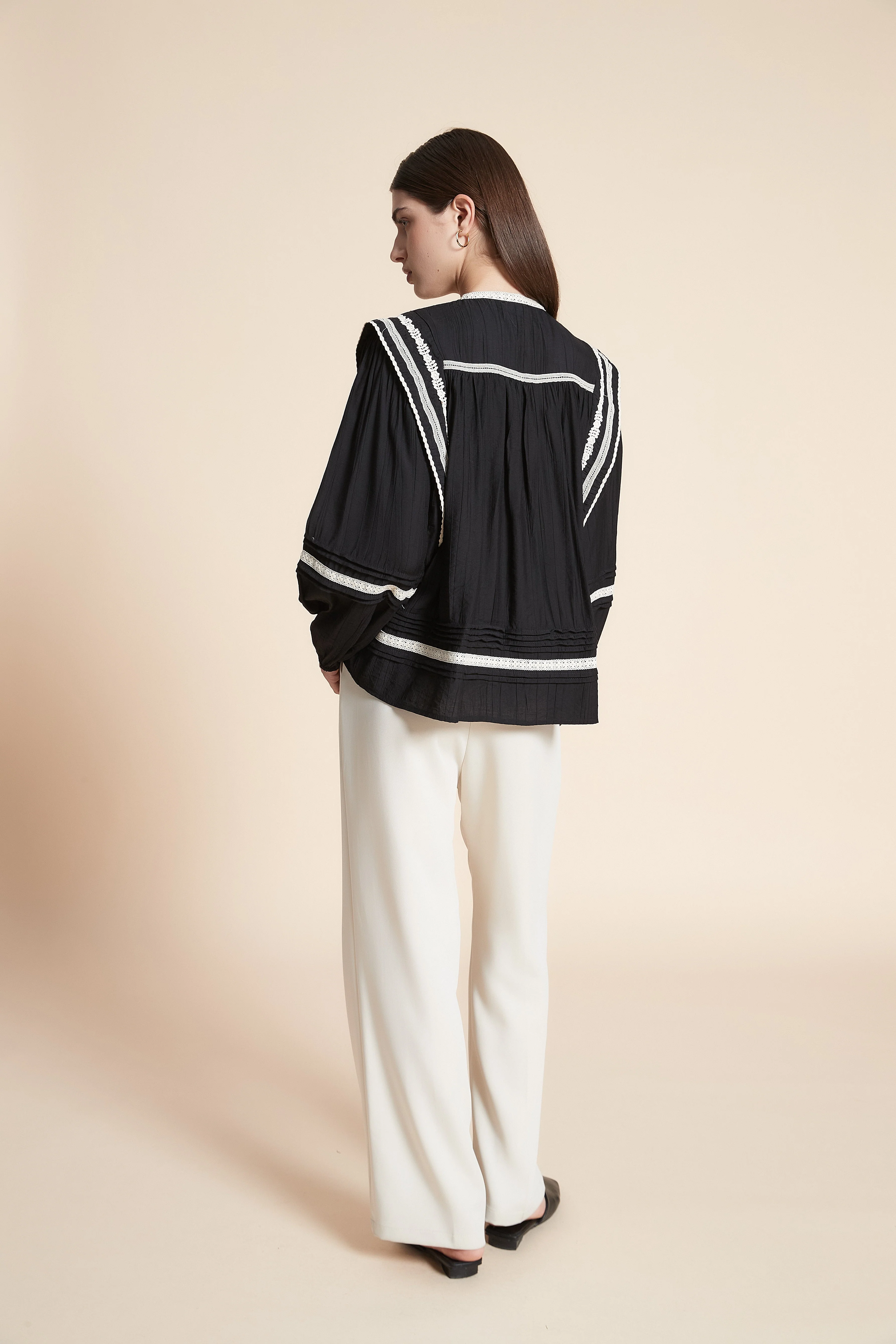 Long Sleeve Mid-Length Blouse - Image 7