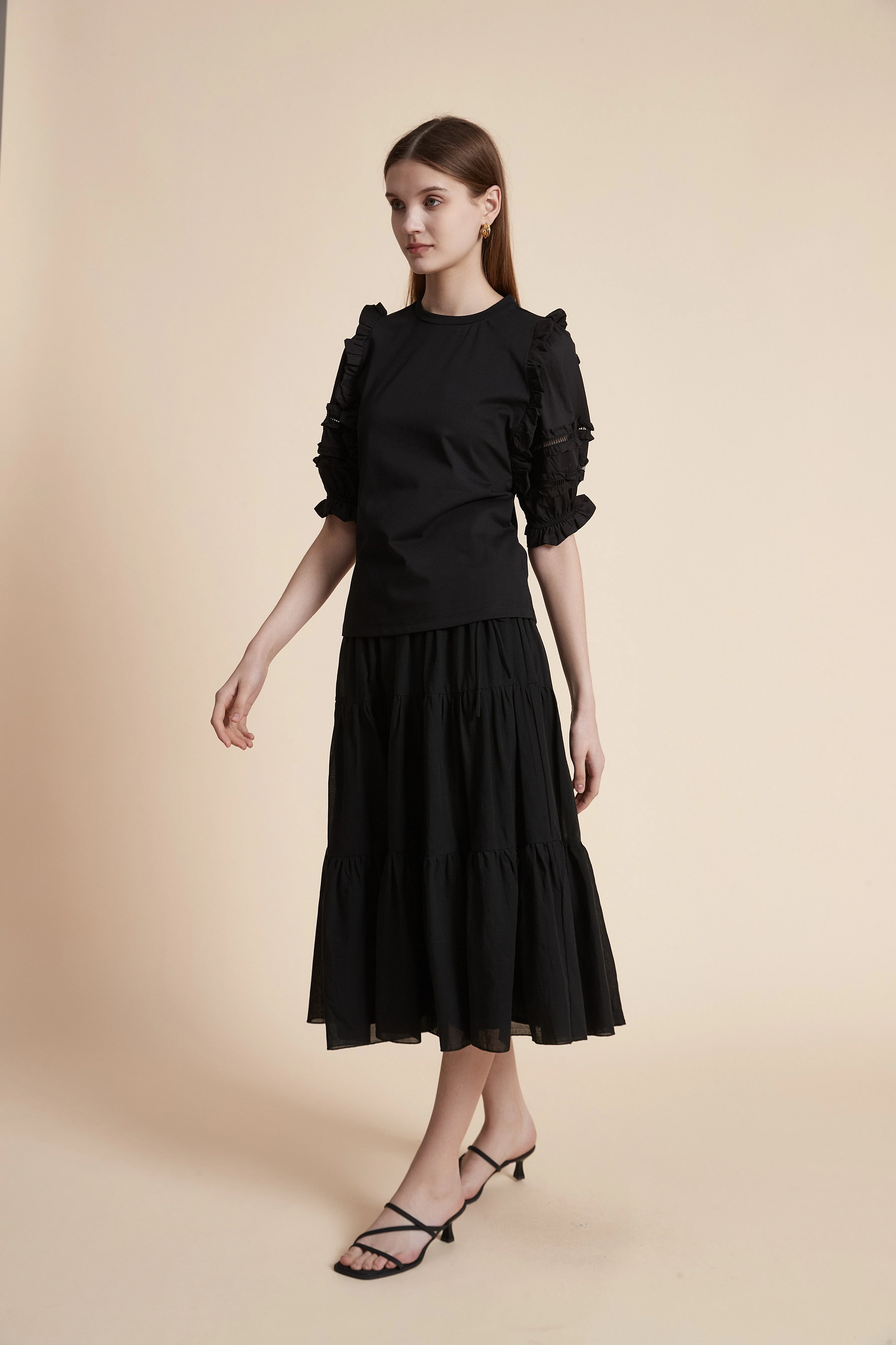 Solid Color Long Skirt - Image 6
