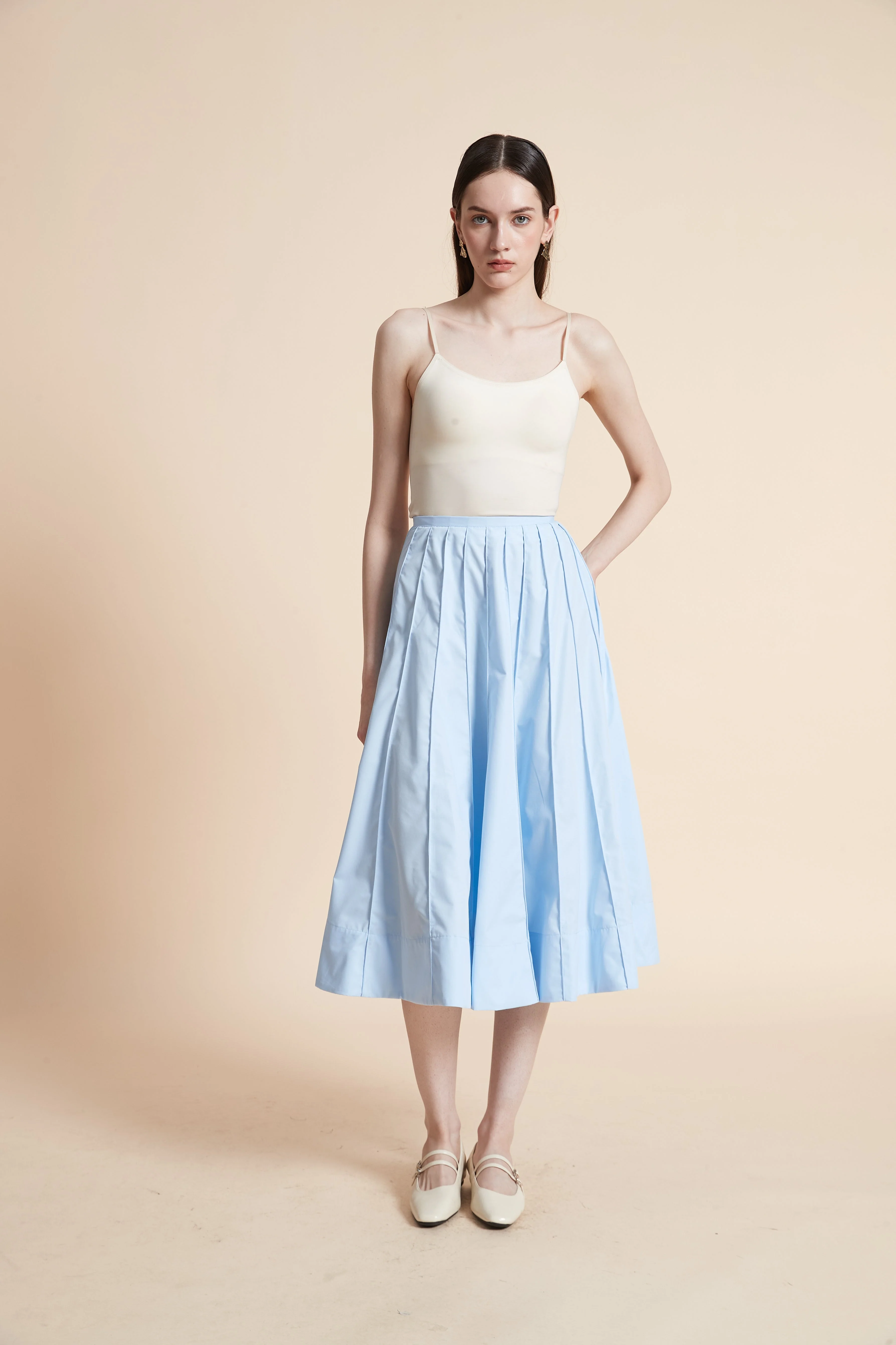 Solid Midi Skirt