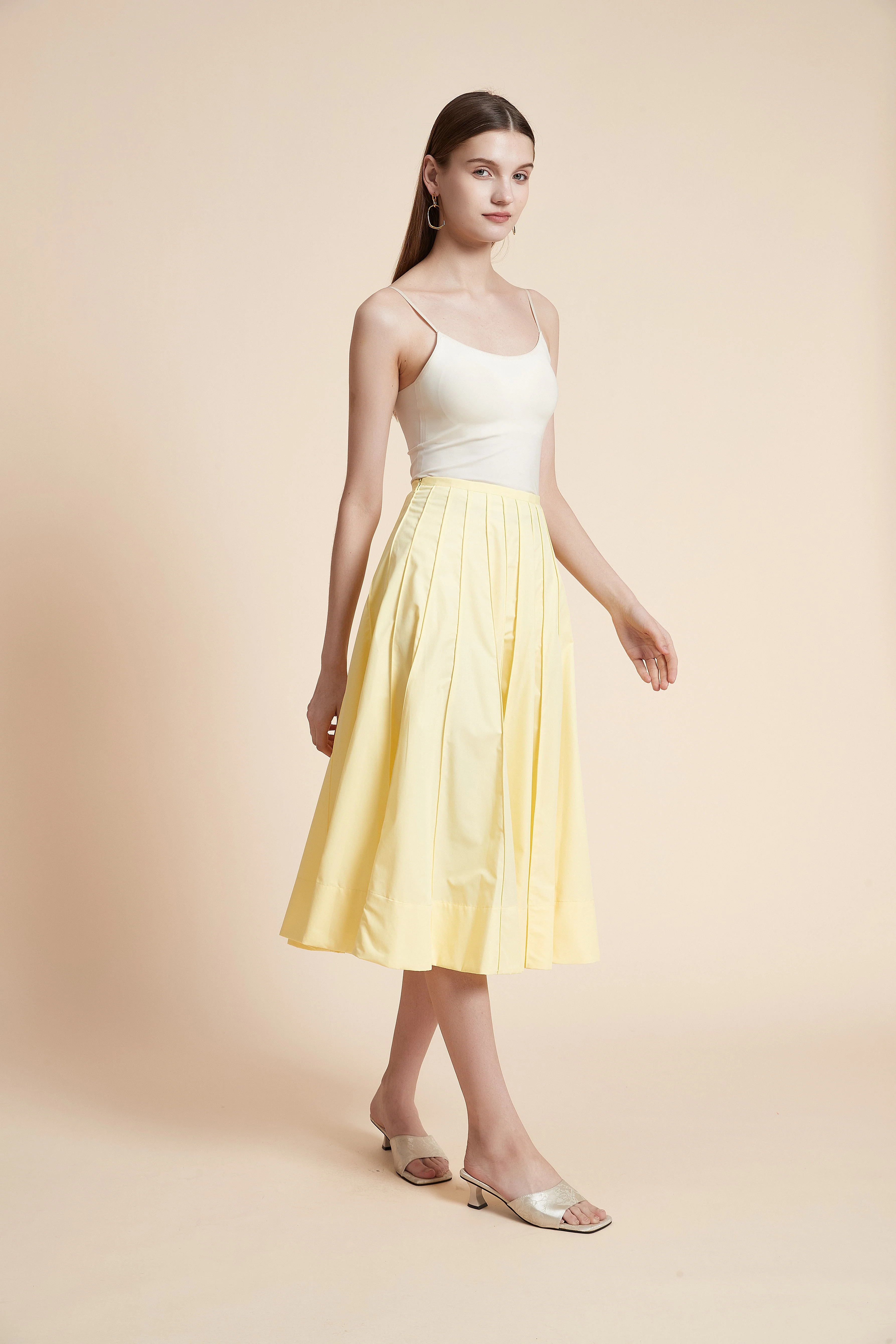 Solid Midi Skirt - Image 10