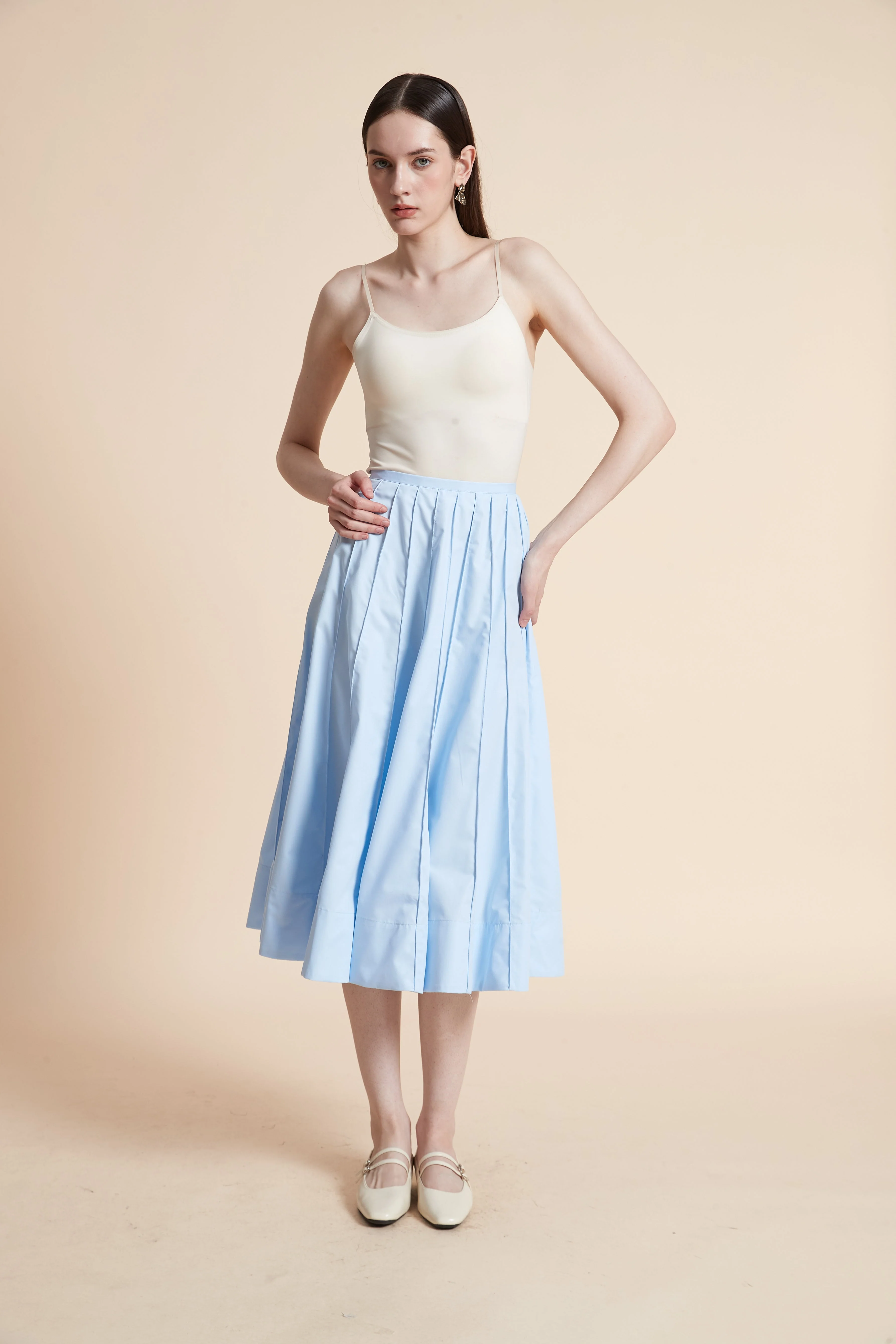 Solid Midi Skirt - Image 3