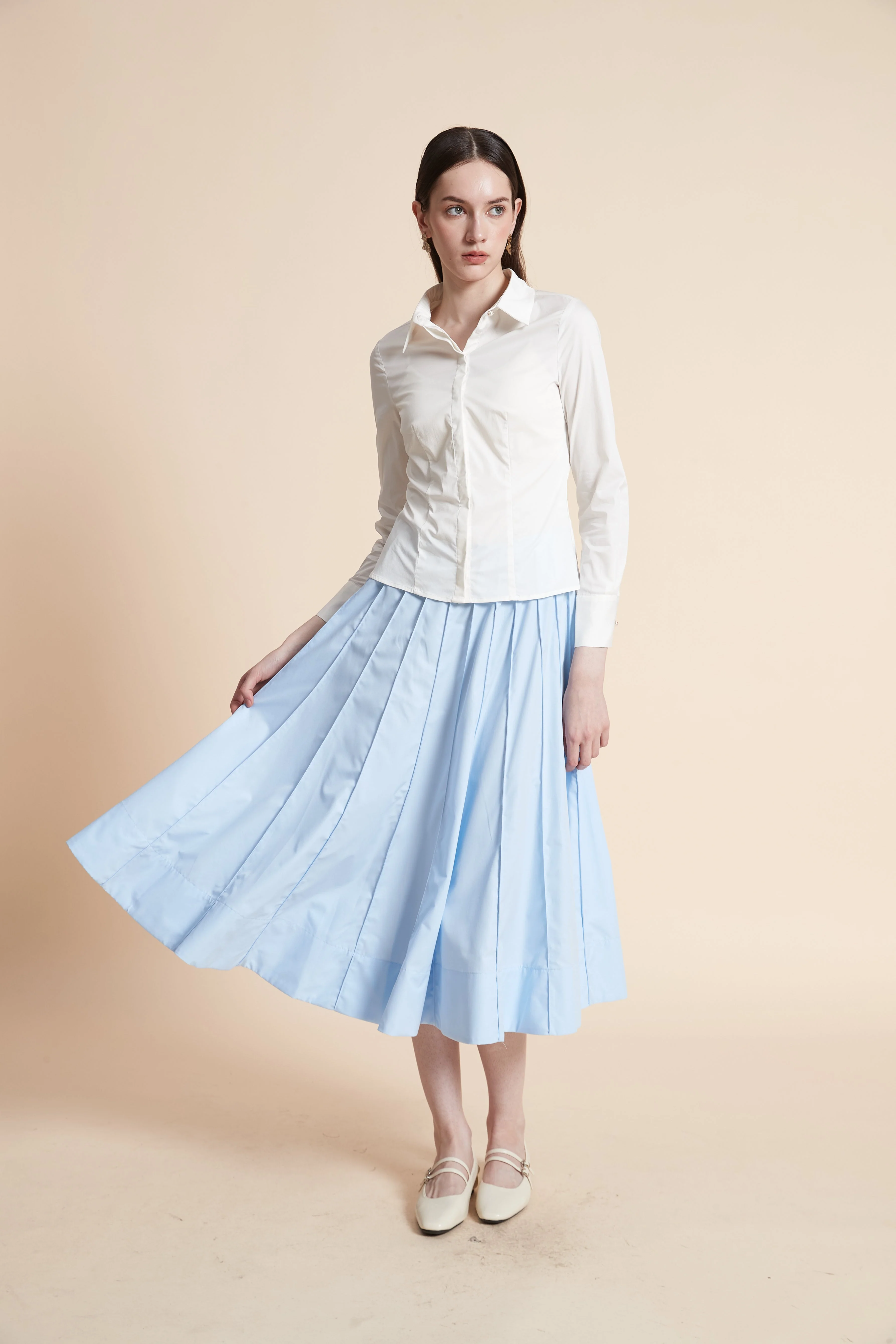 Solid Midi Skirt - Image 6