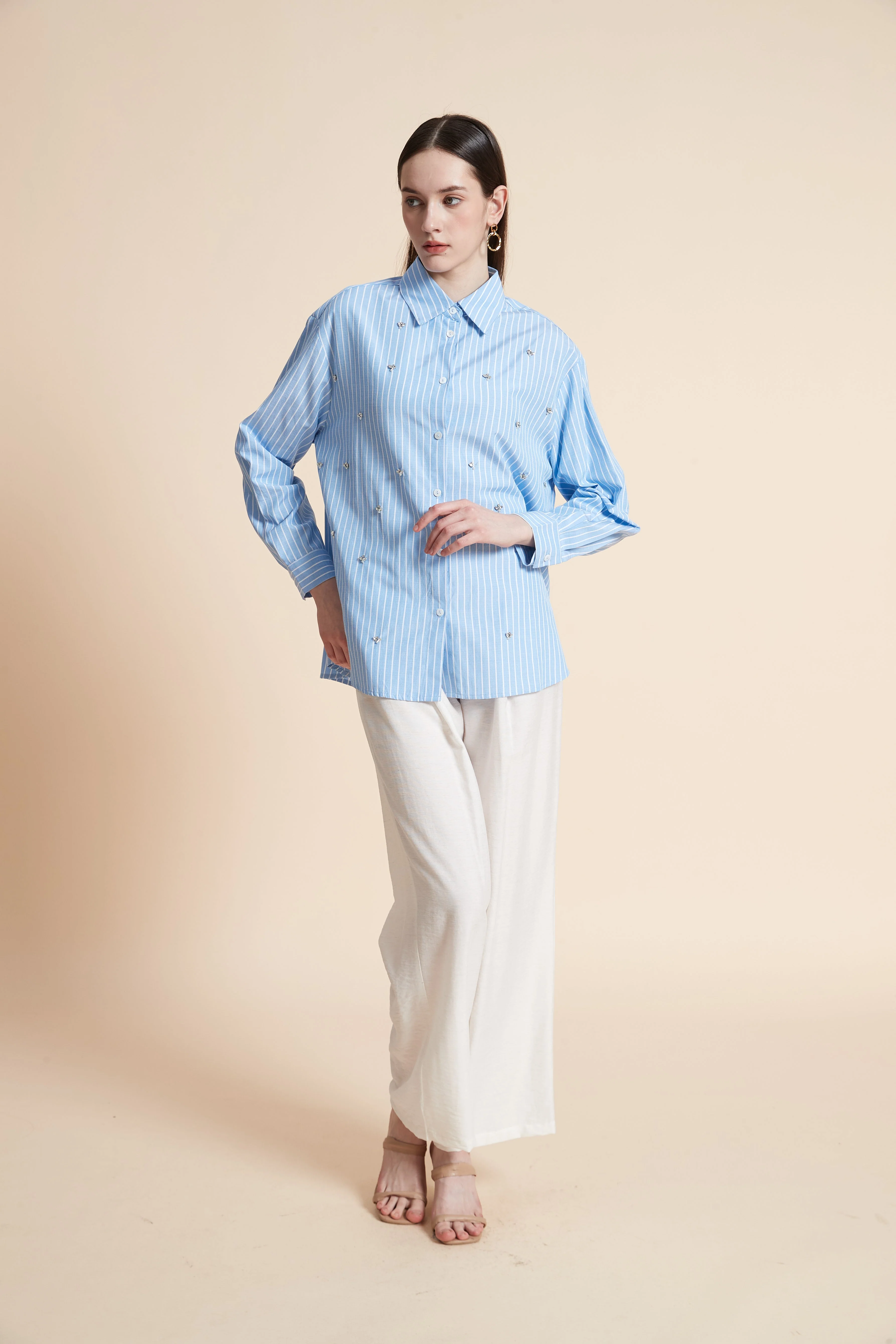 Plain Long Sleeve Shirt - Image 3
