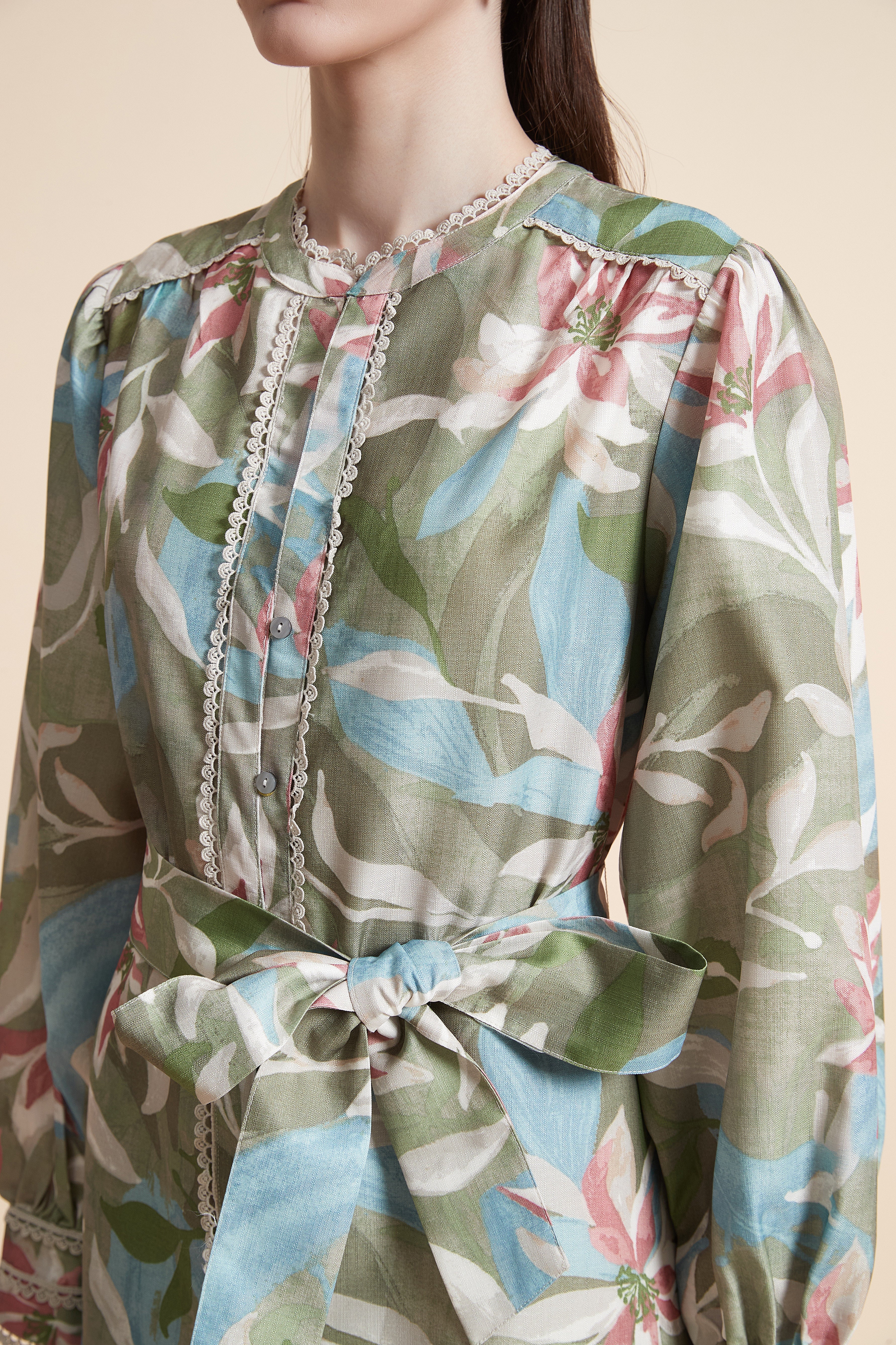 Printed Midi Dress - Image 7