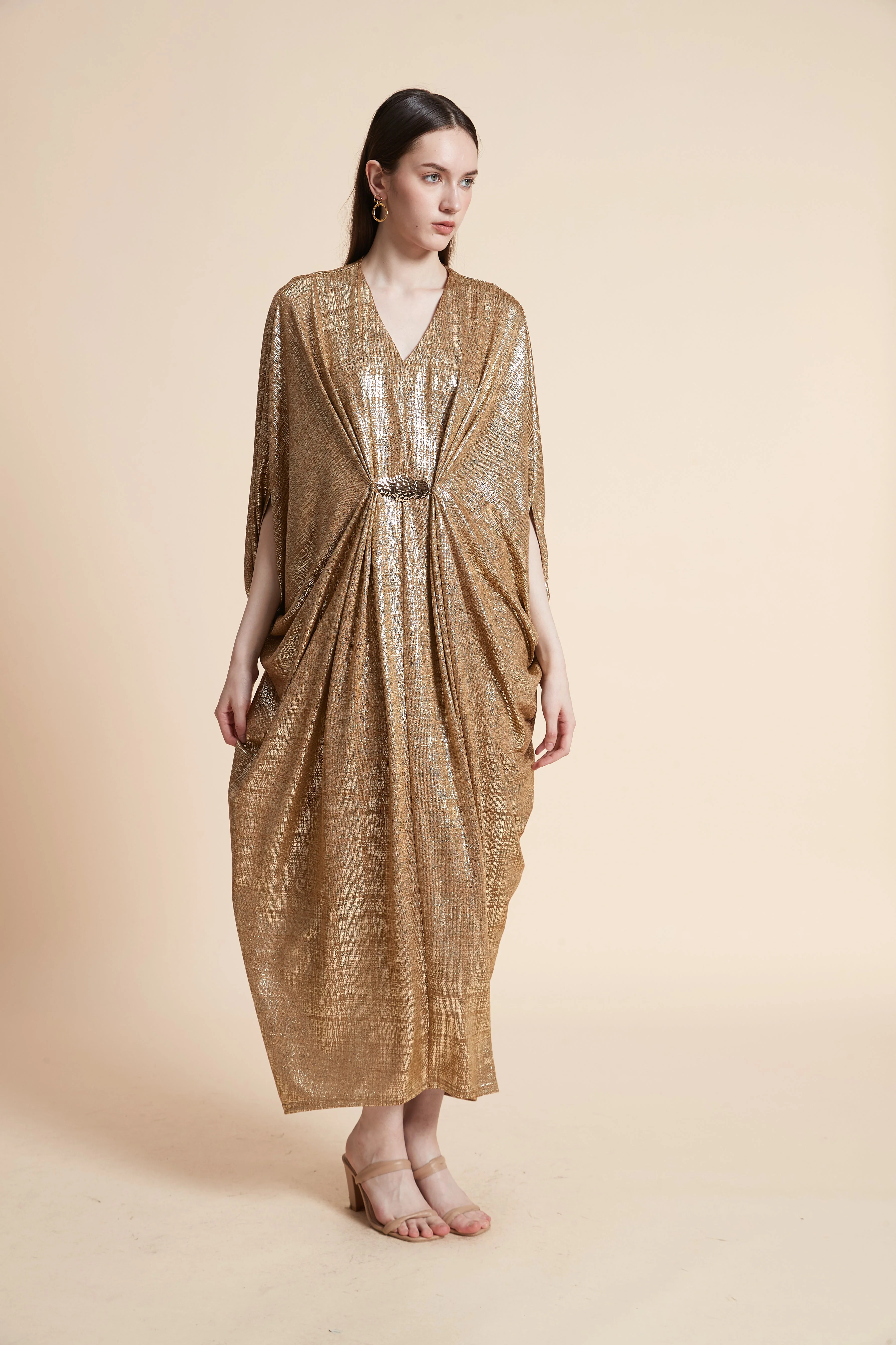 Long Sleeve Printed Midi Dress - Image 3