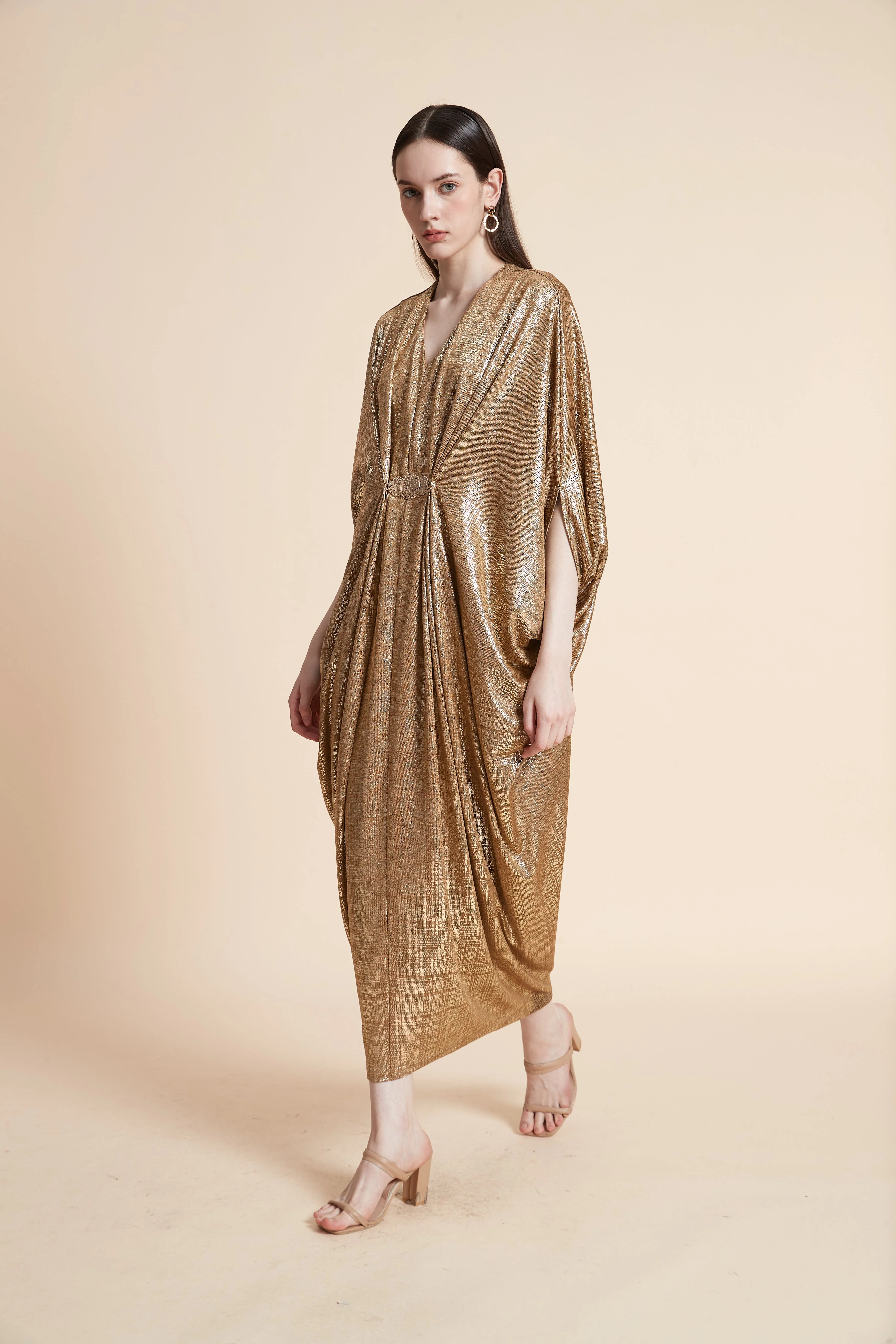 Long Sleeve Printed Midi Dress - Image 4