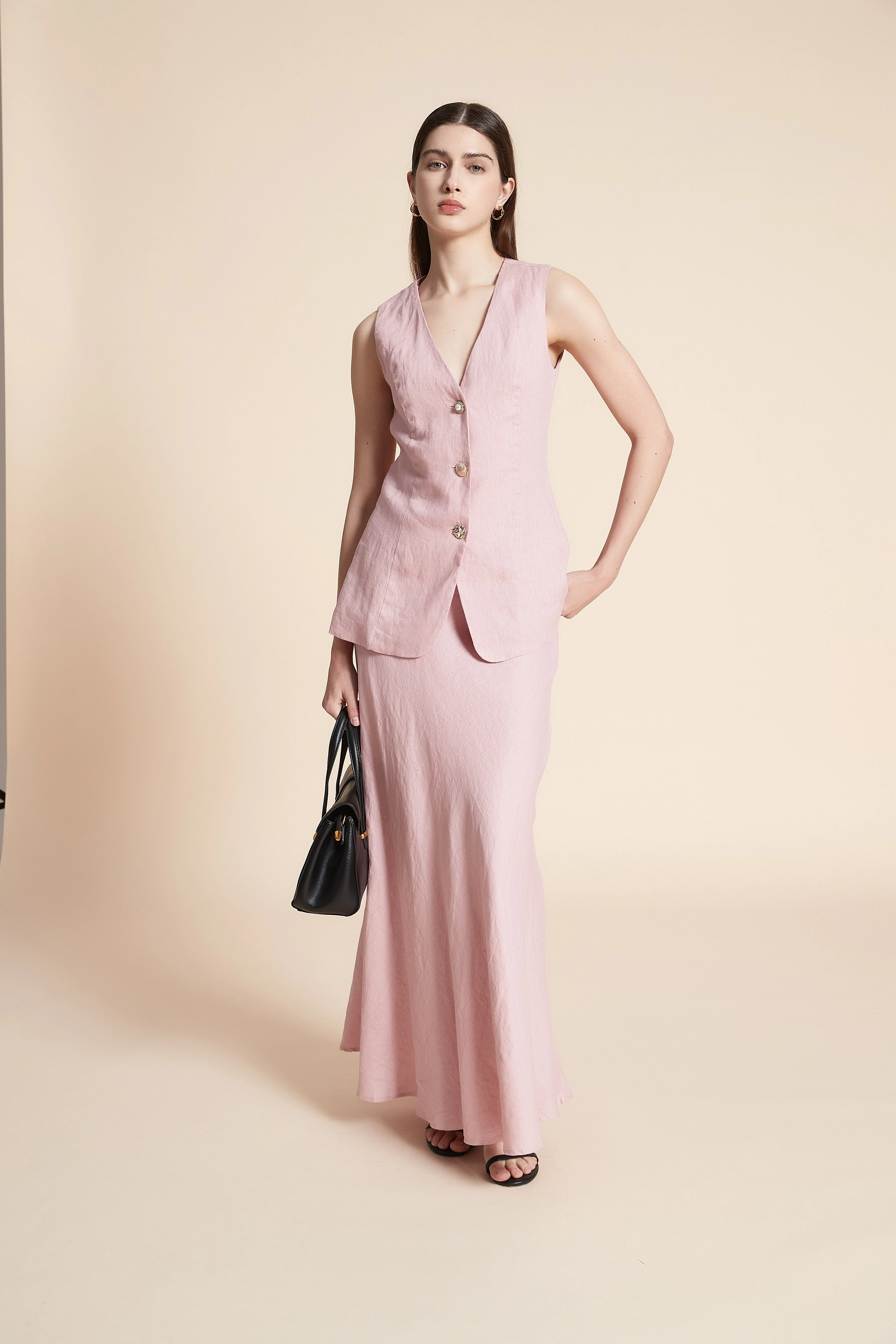 Plain Waist-Length Sleeveless Vest - Image 3