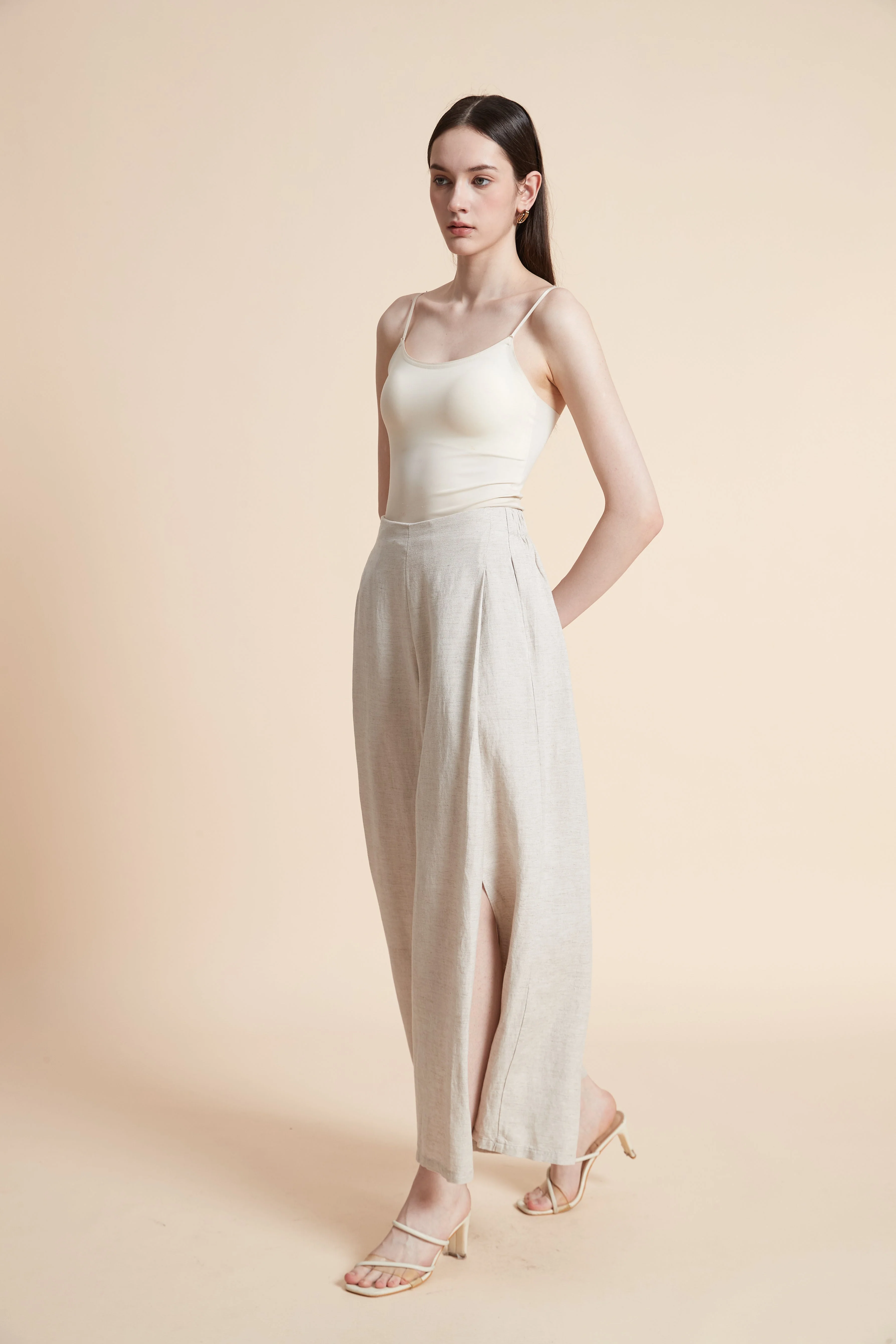 Wide-Leg Plain Dress Pants - Image 2
