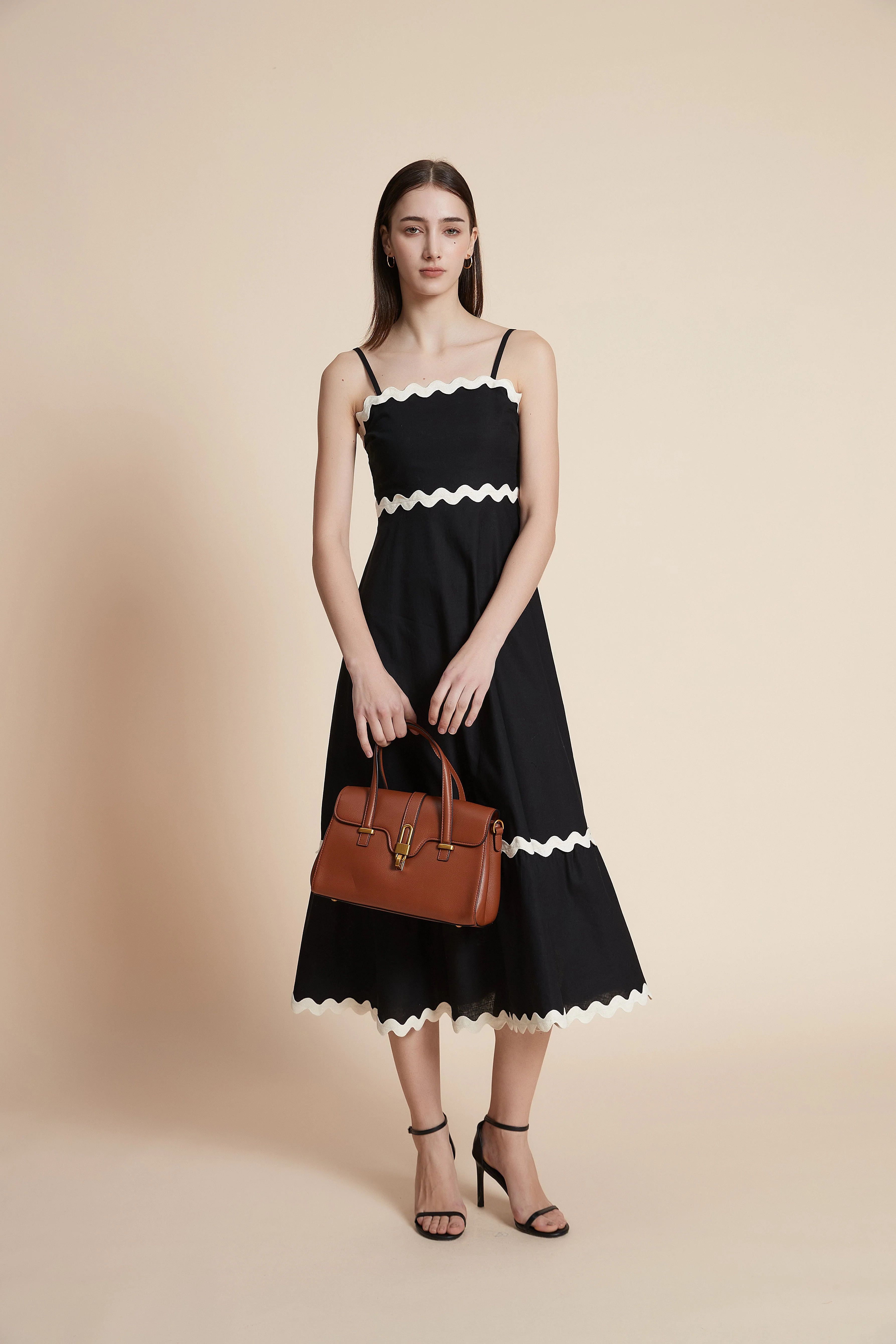 Wide-leg strap midi dress - Image 4