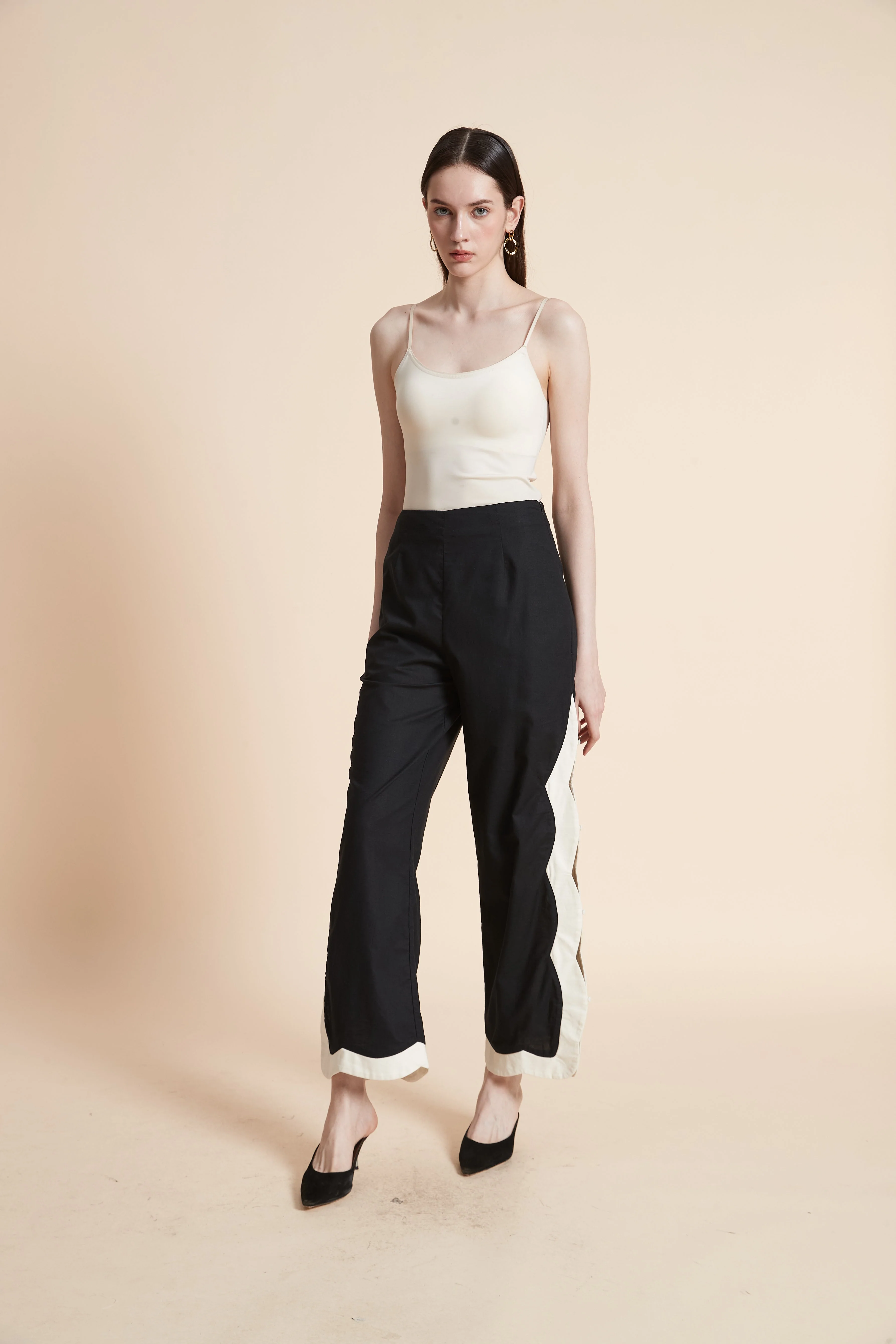 Side-Slit Long Pants