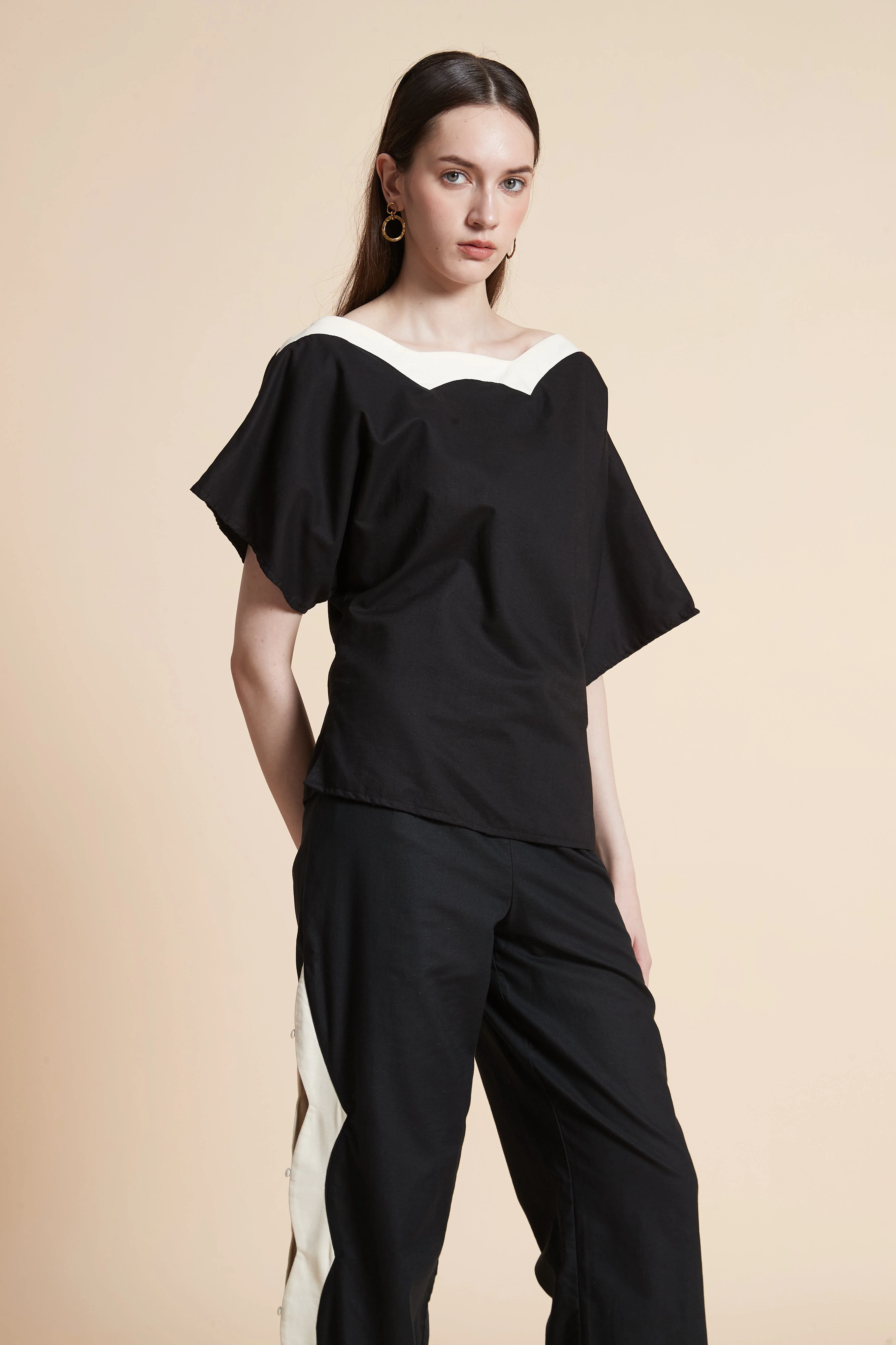 Printed Three-Quarter Sleeve Blouse