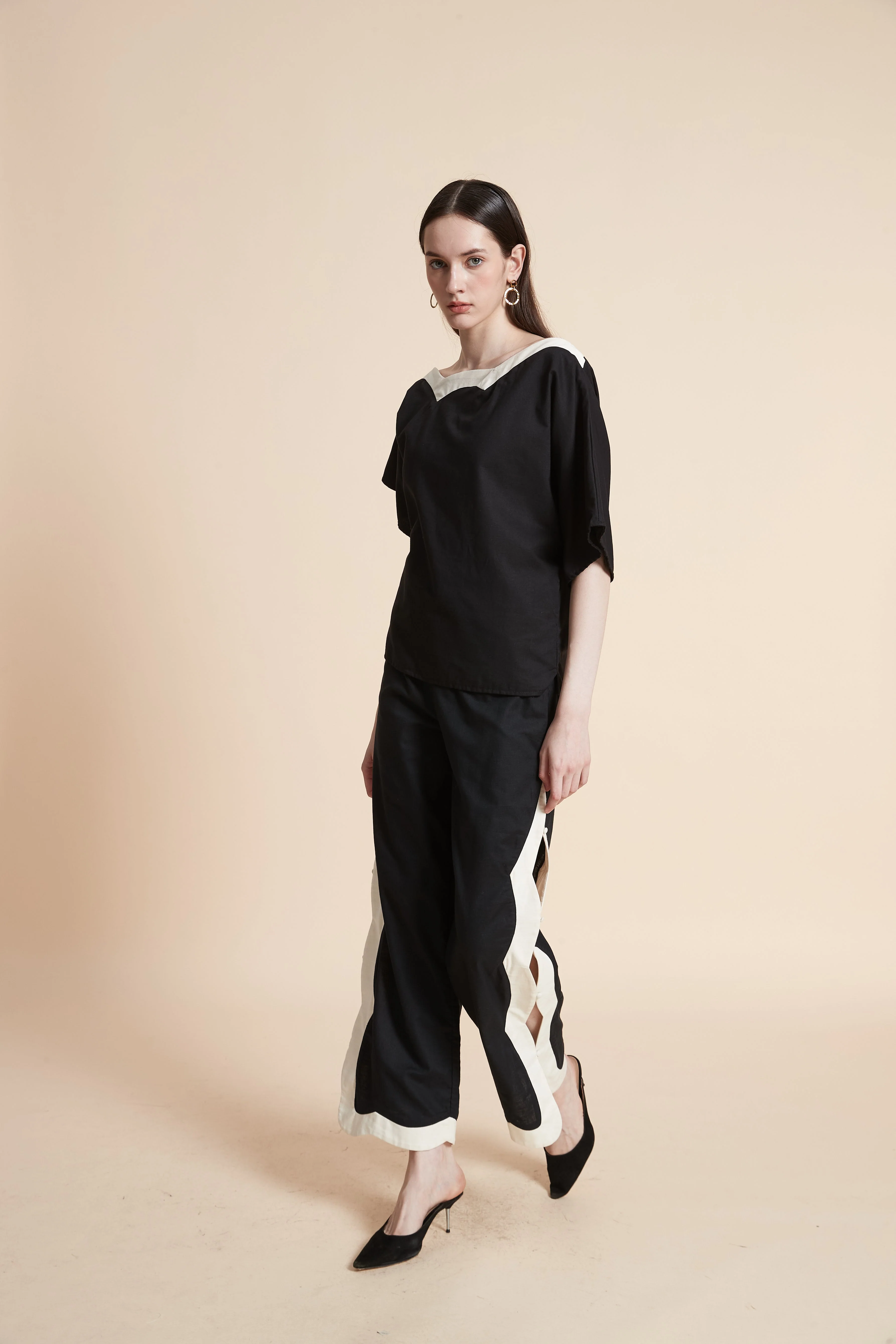 Printed Three-Quarter Sleeve Blouse - Image 2