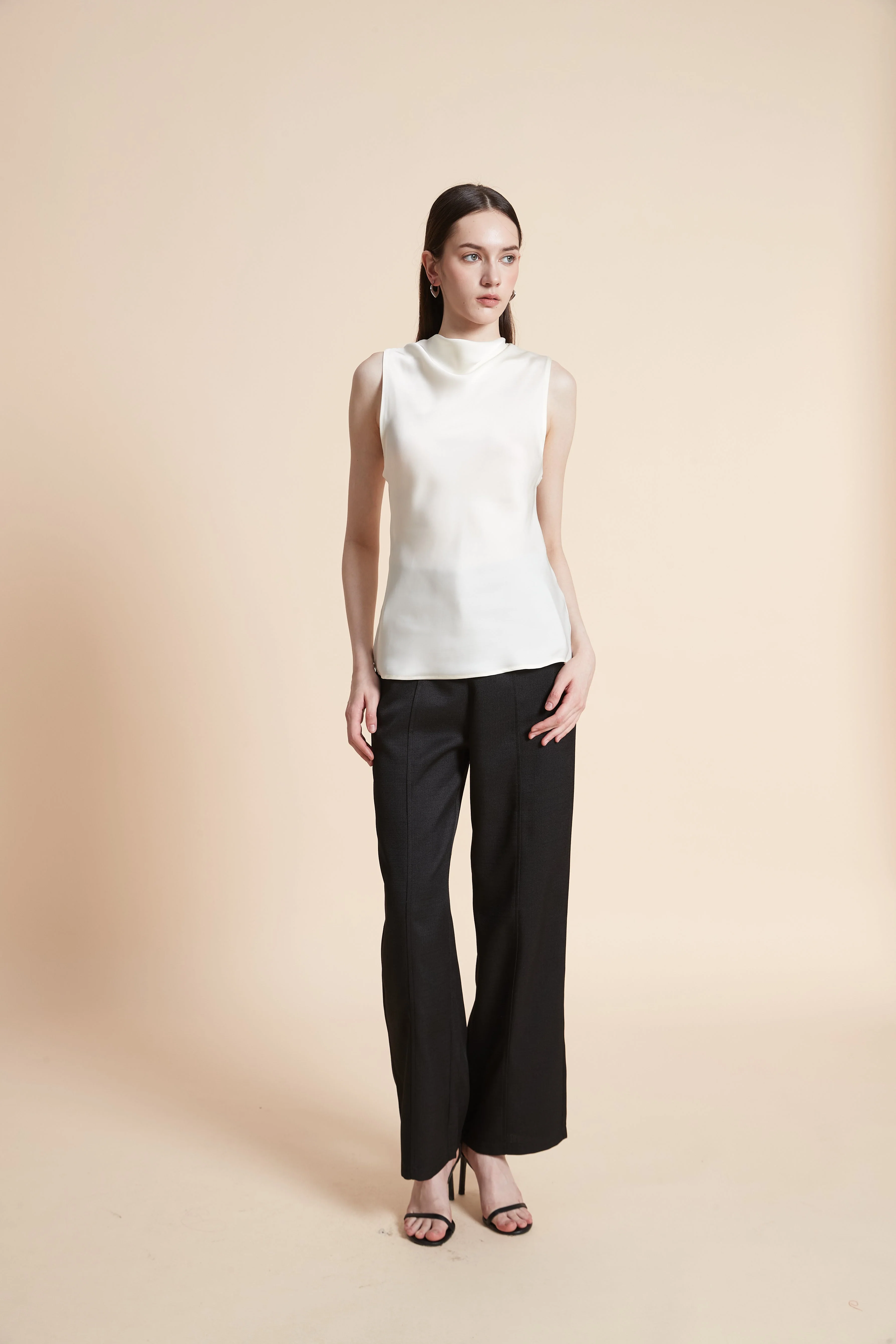 Soft Sleeveless Solid Blouse - Image 2