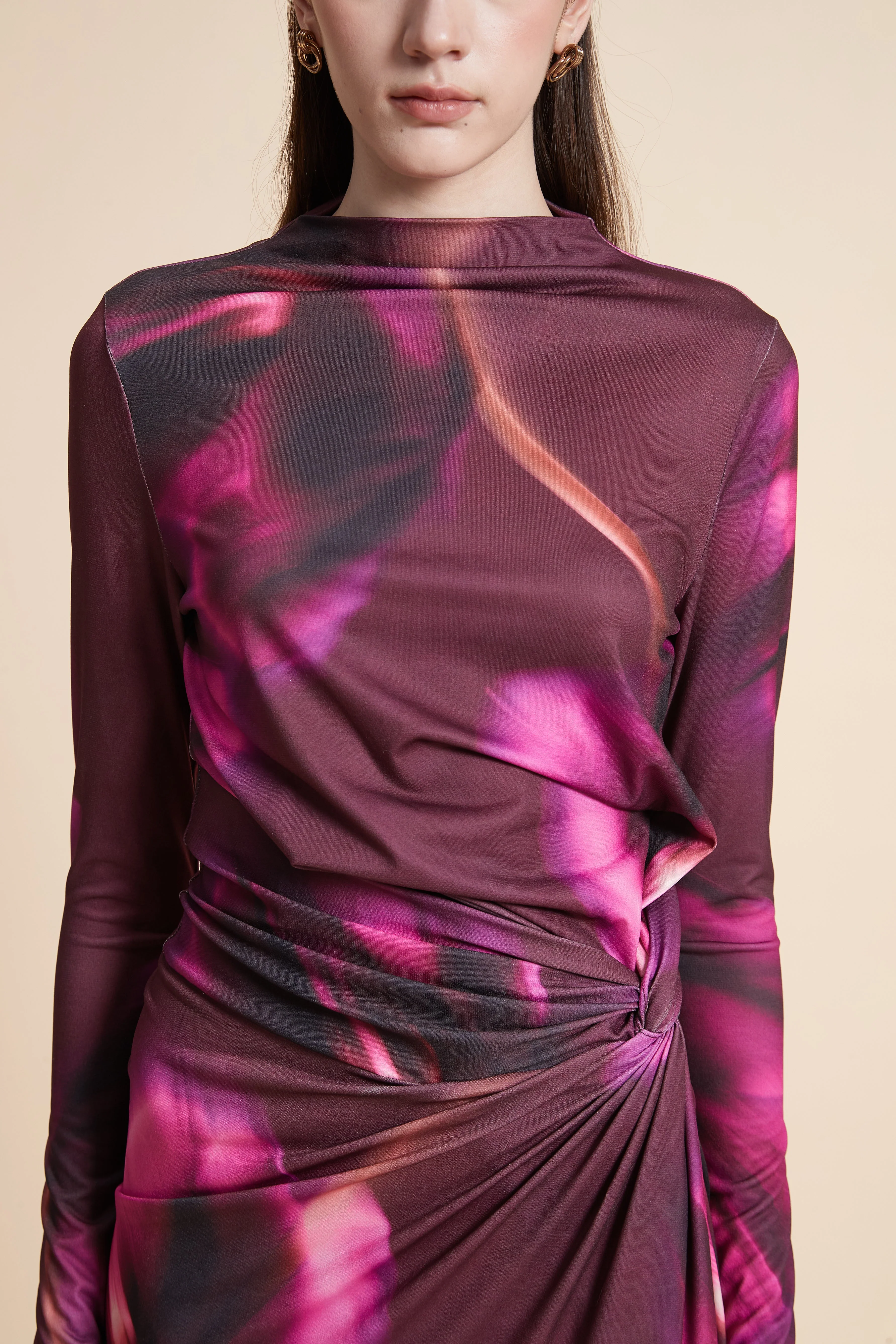 Long Sleeve Printed Maxi Dress - Image 4