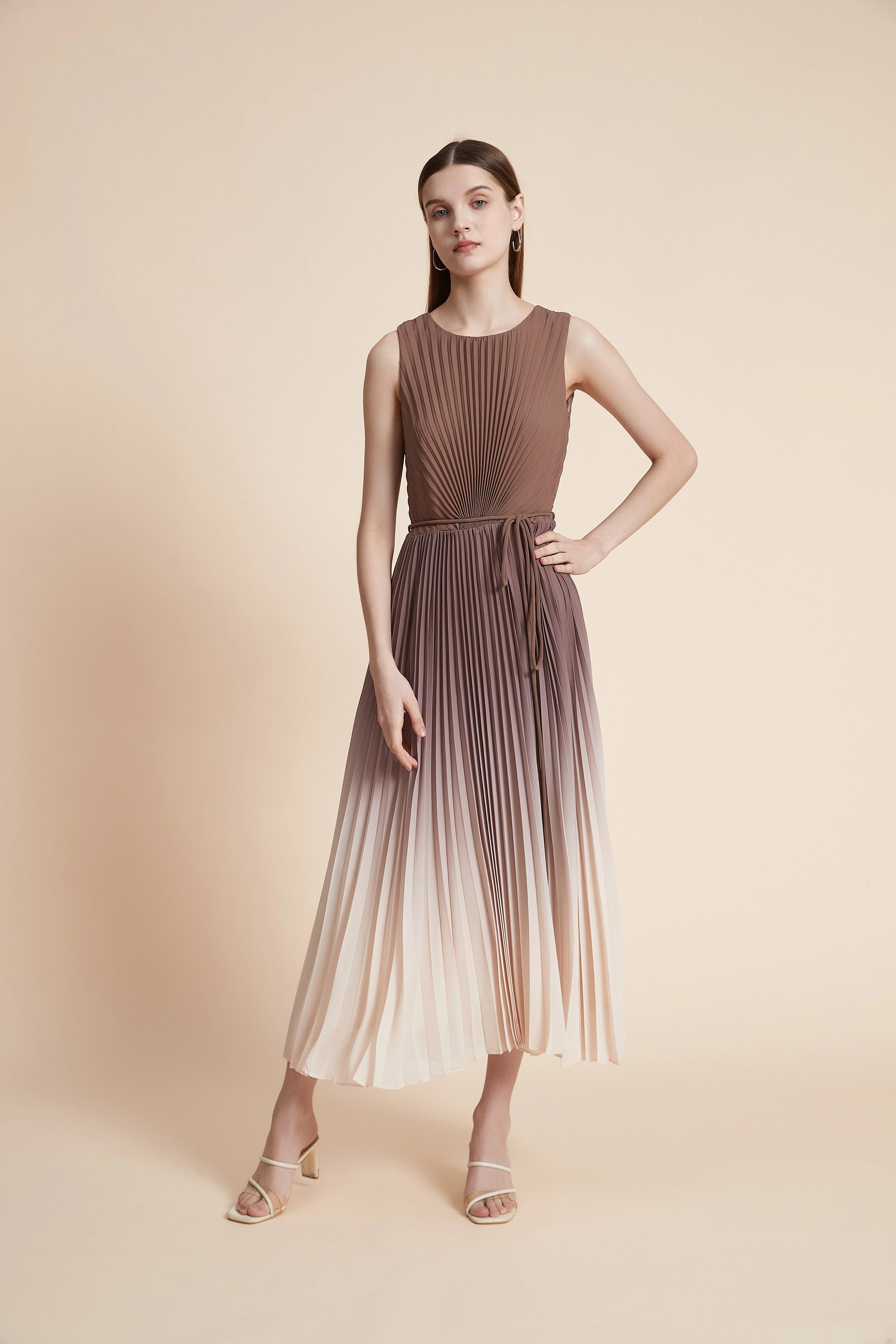Pleated Midi Dress - Image 2