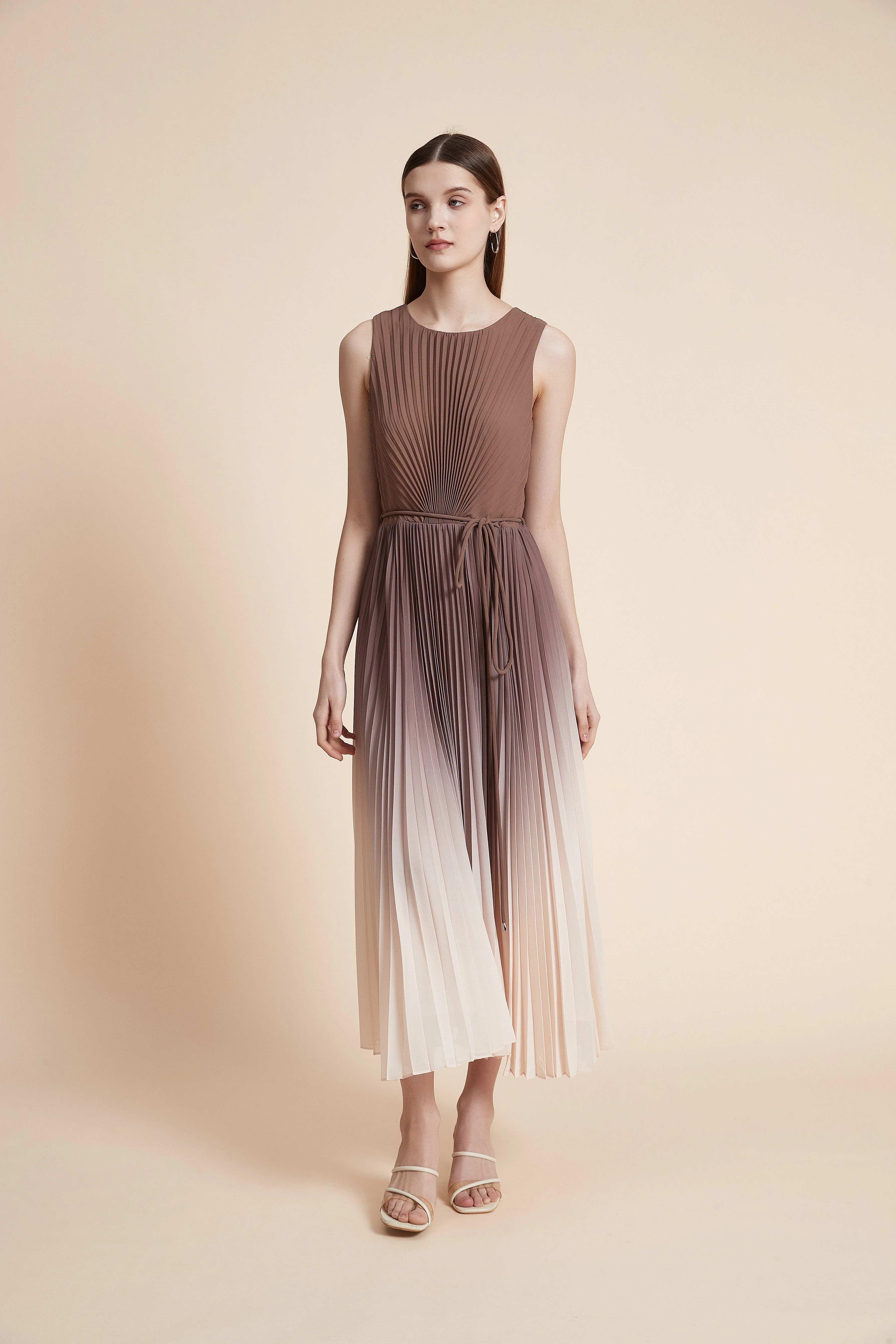 Pleated Midi Dress - Image 3