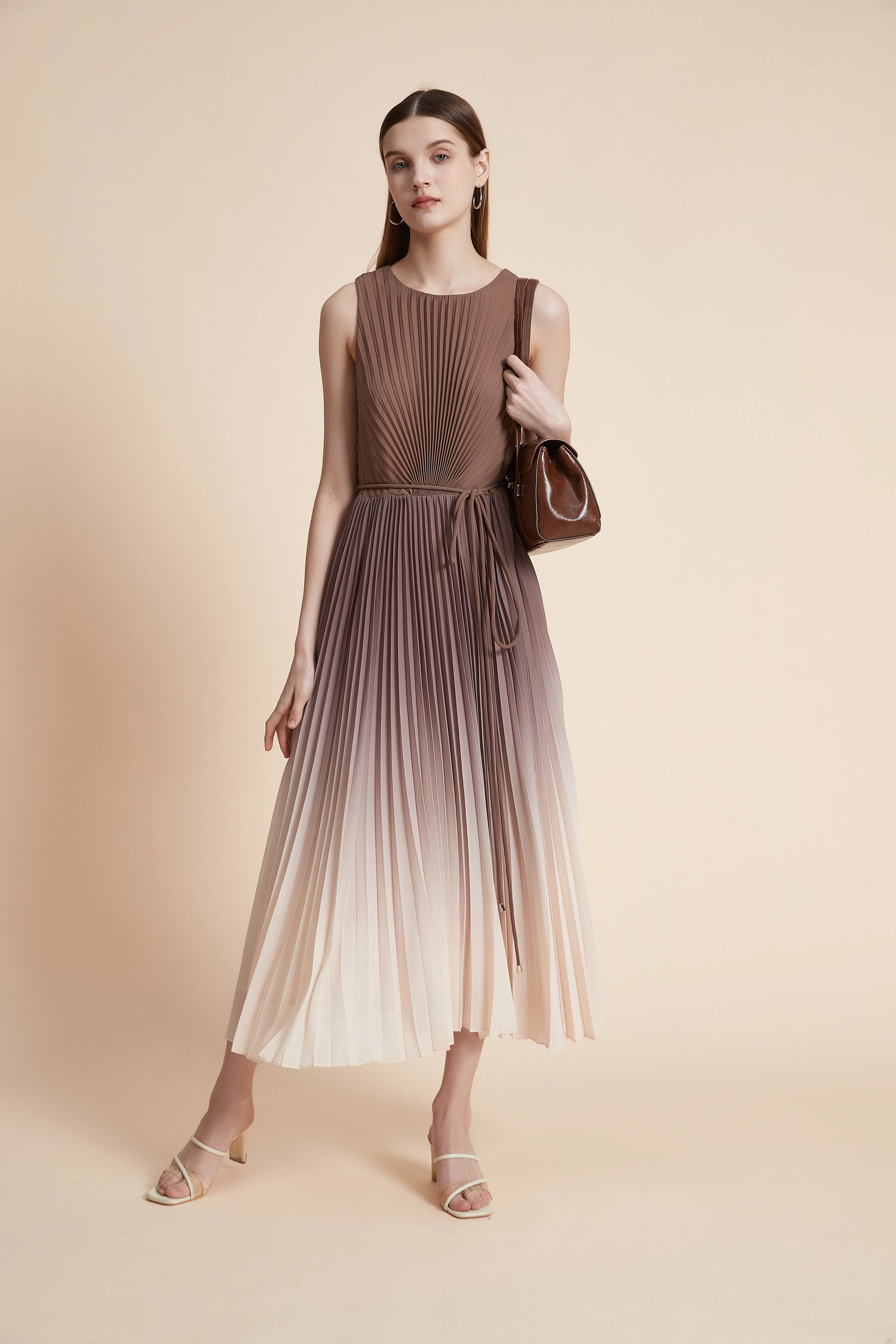 Pleated Midi Dress - Image 4