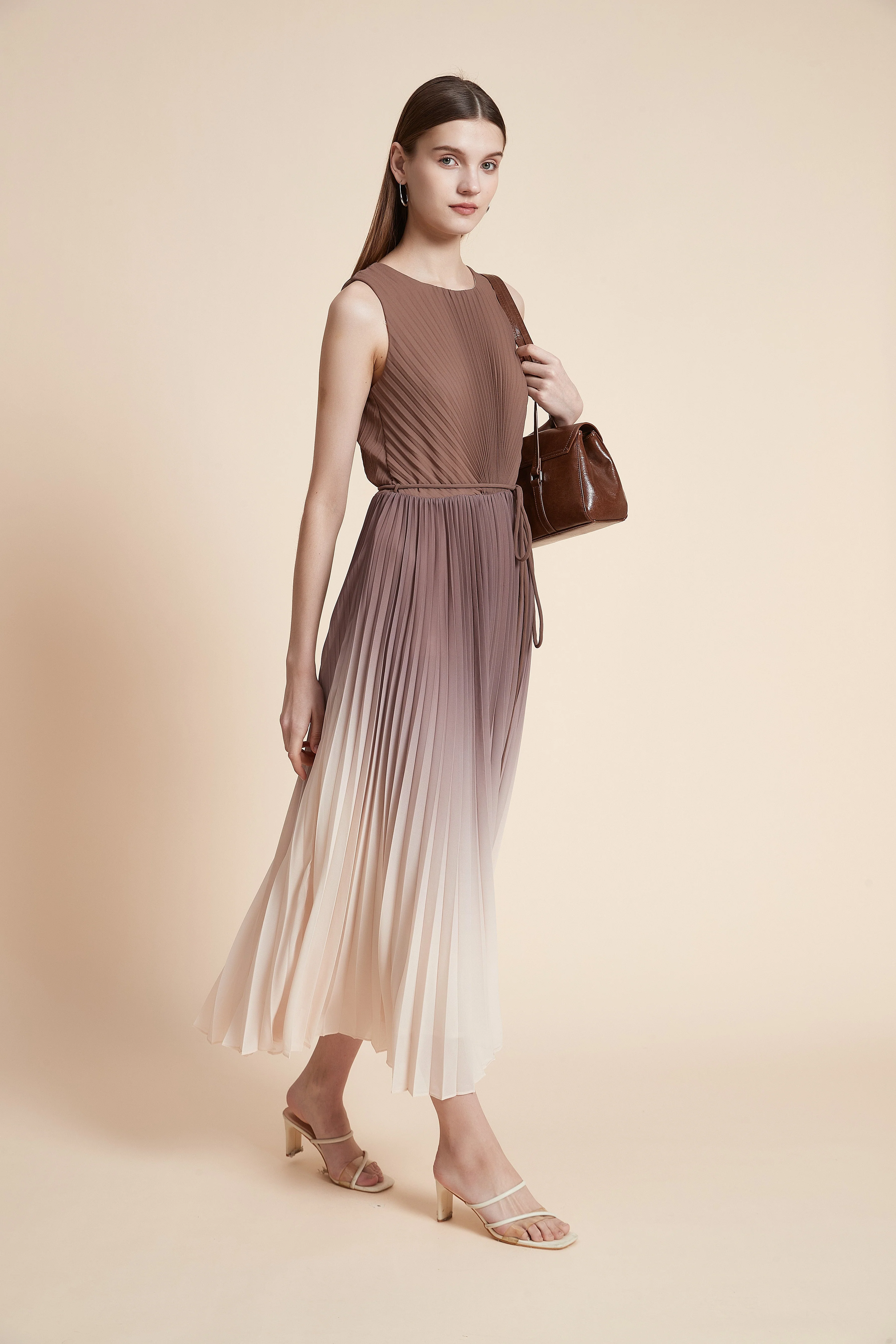 Pleated Midi Dress - Image 5