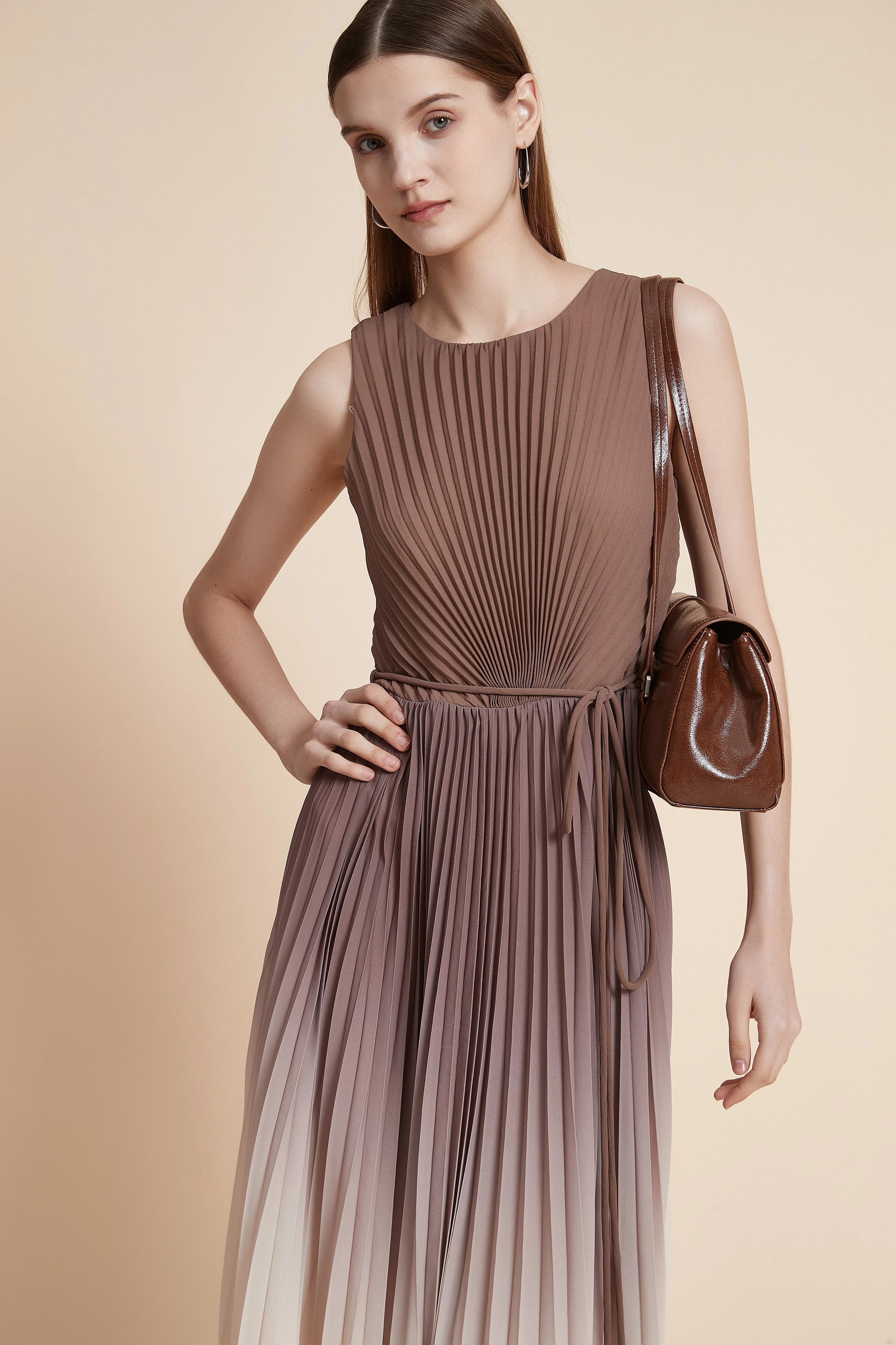Pleated Midi Dress - Image 6