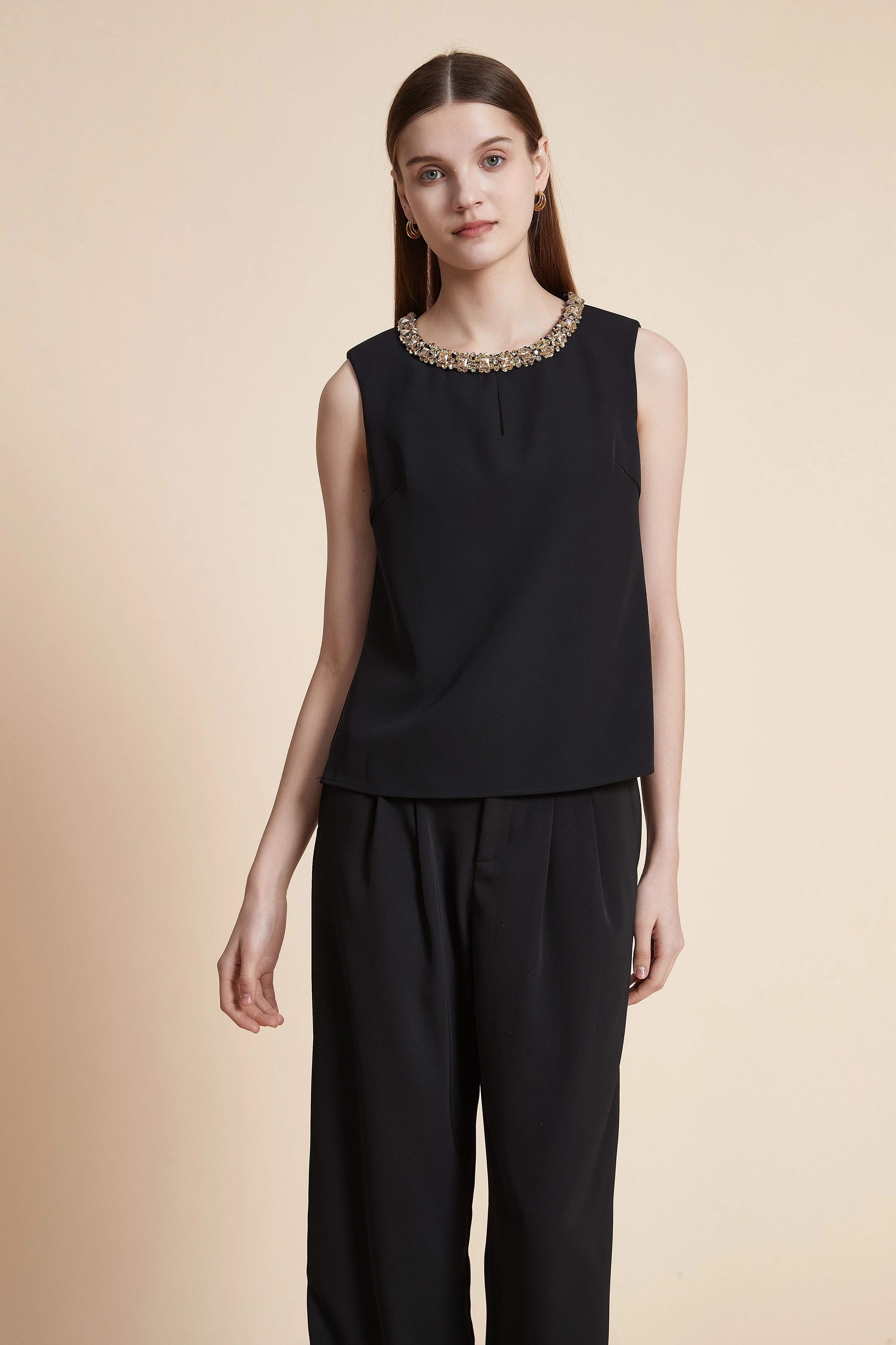 Sleeveless Solid Blouse - Image 4