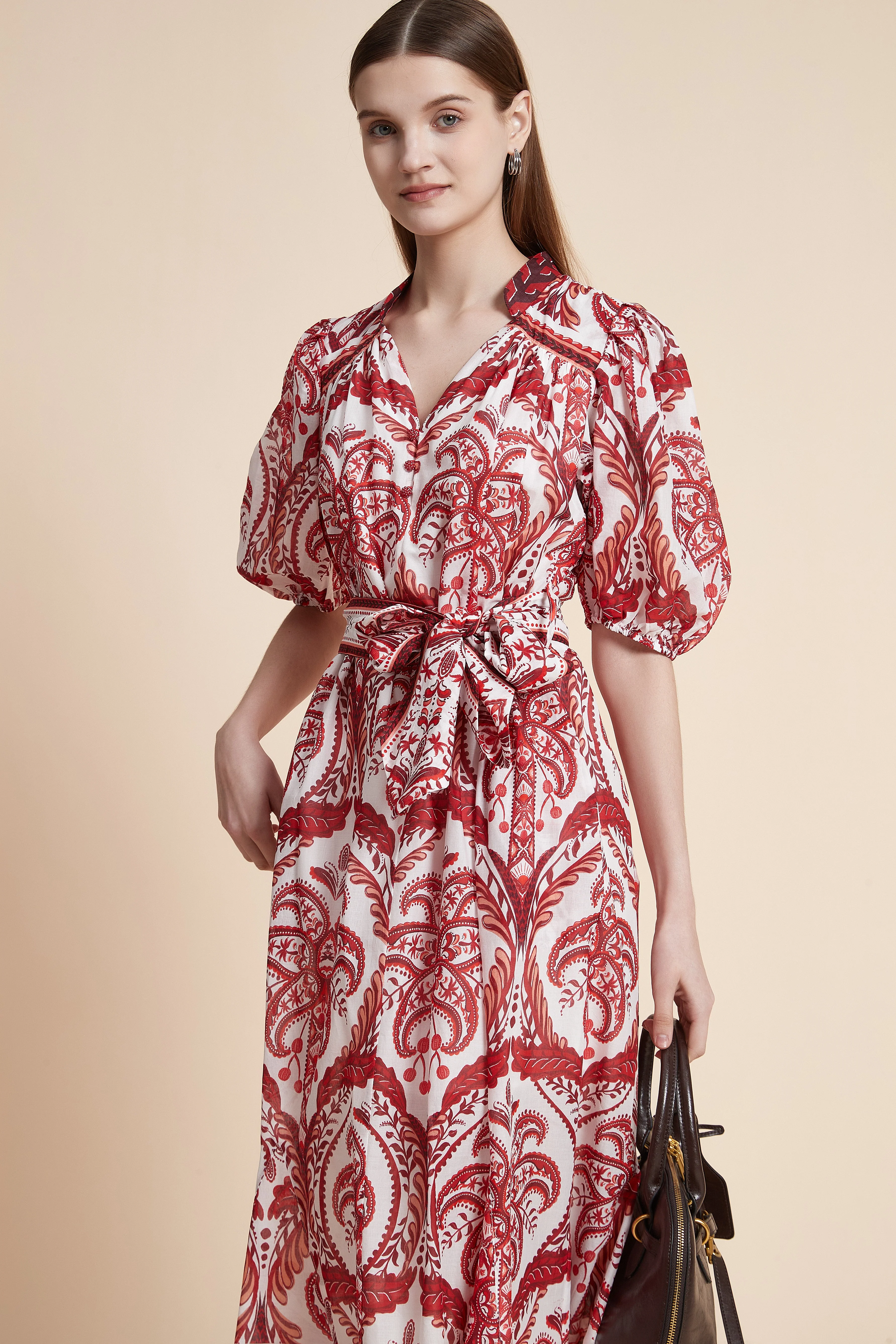 Printed Short Sleeve Maxi Dress - Image 5