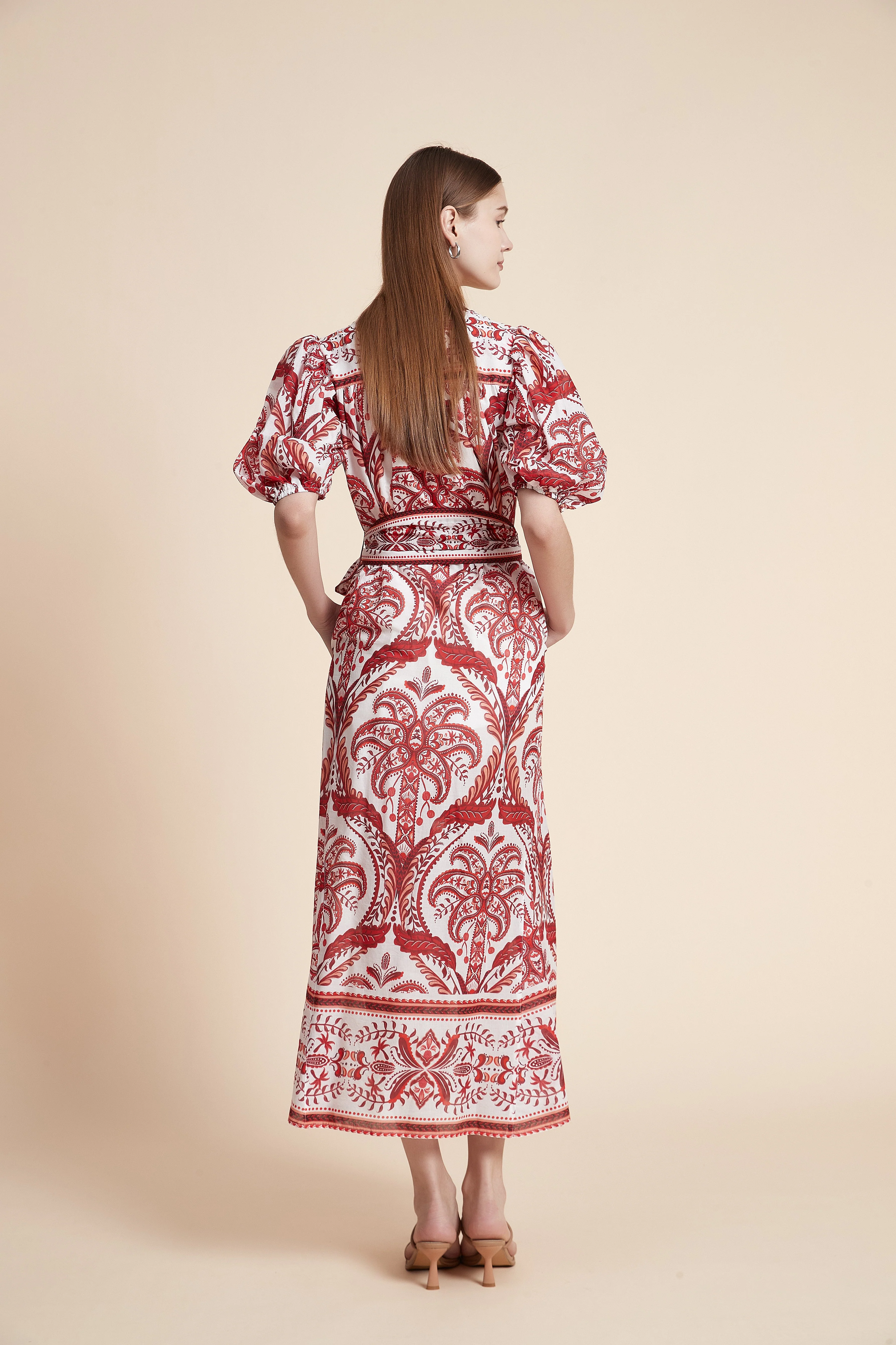 Printed Short Sleeve Maxi Dress - Image 7
