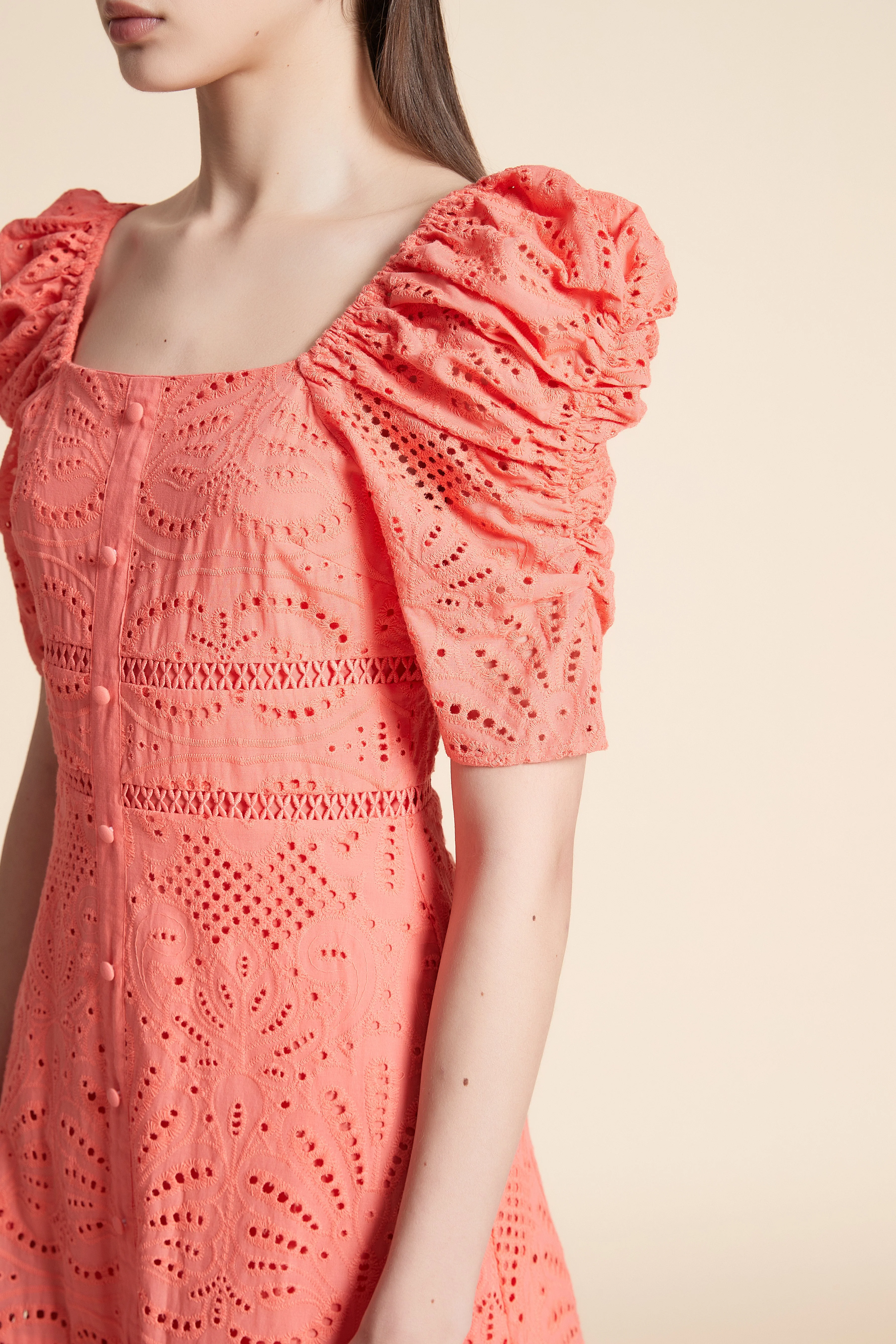 Short Sleeve Lace Midi Dress - Image 6
