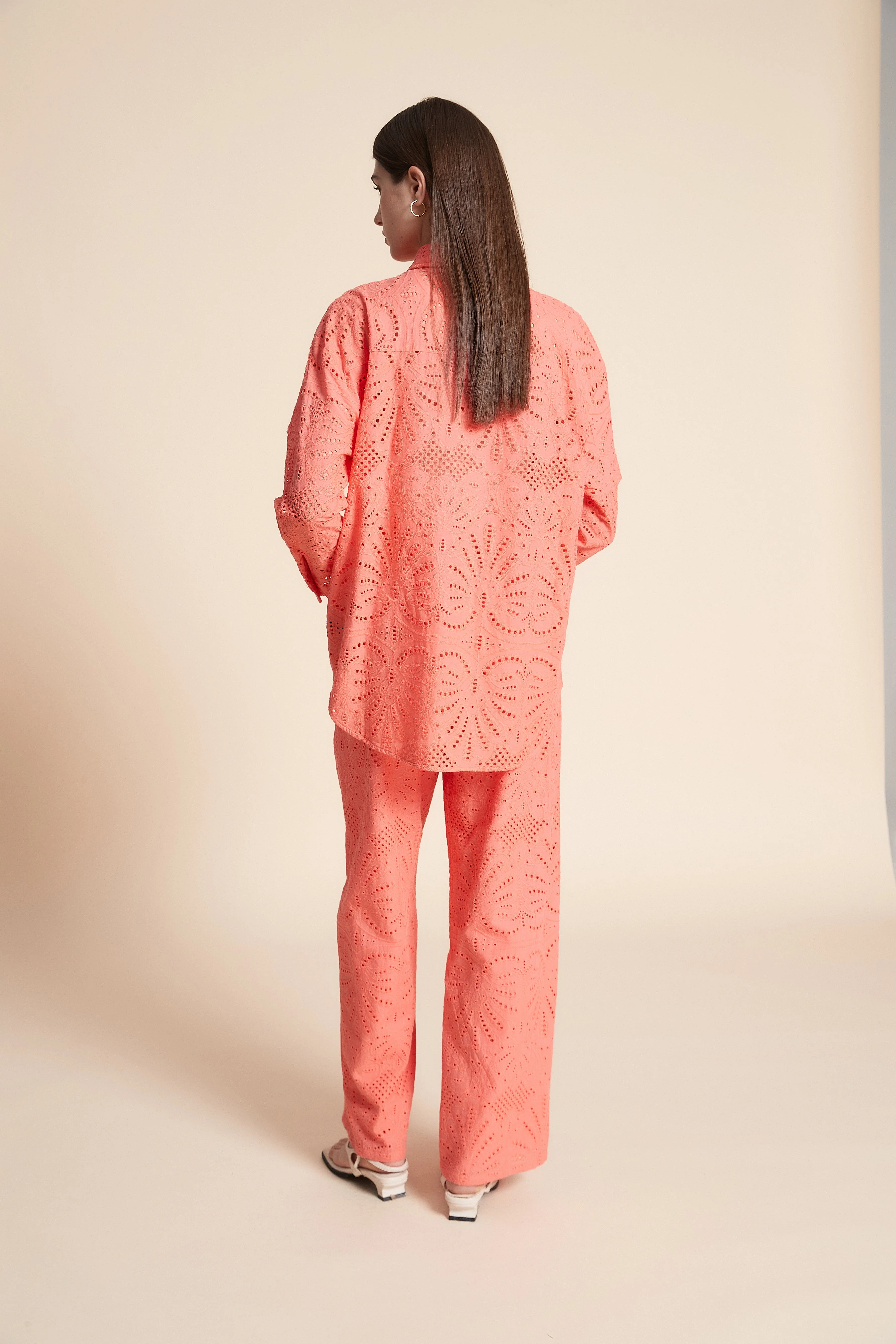 Long Sleeve Lace Patterned Shirt - Image 6